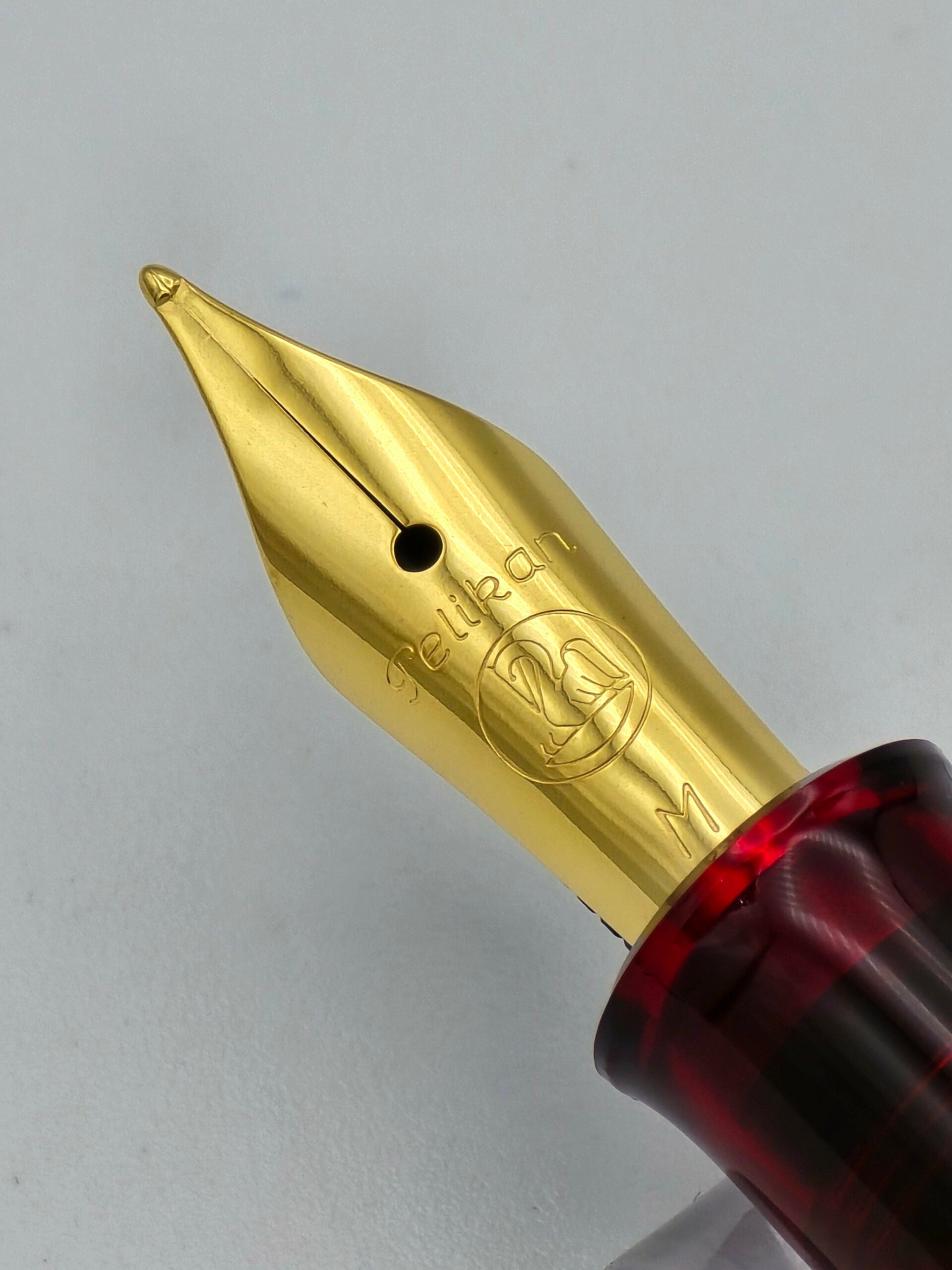 Pelikan M200 Red Demo - Medium Steel Nib - Pen Realm