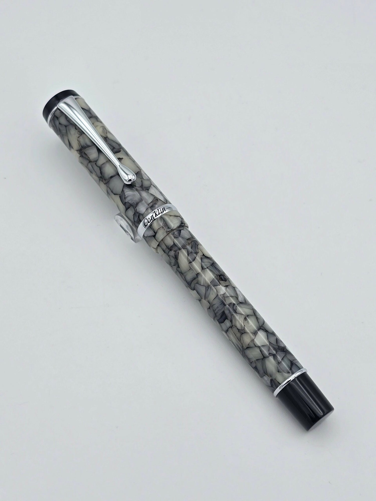 Conklin Duragraph Cracked Ice - Medium Steel Nib