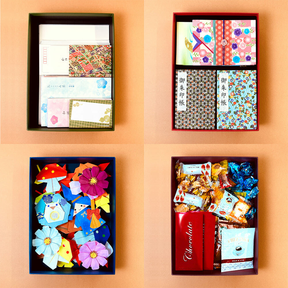 Taniguchi Shoyudo Co. Washi Paste Box A4 Cherry Blossom in Full Bloom