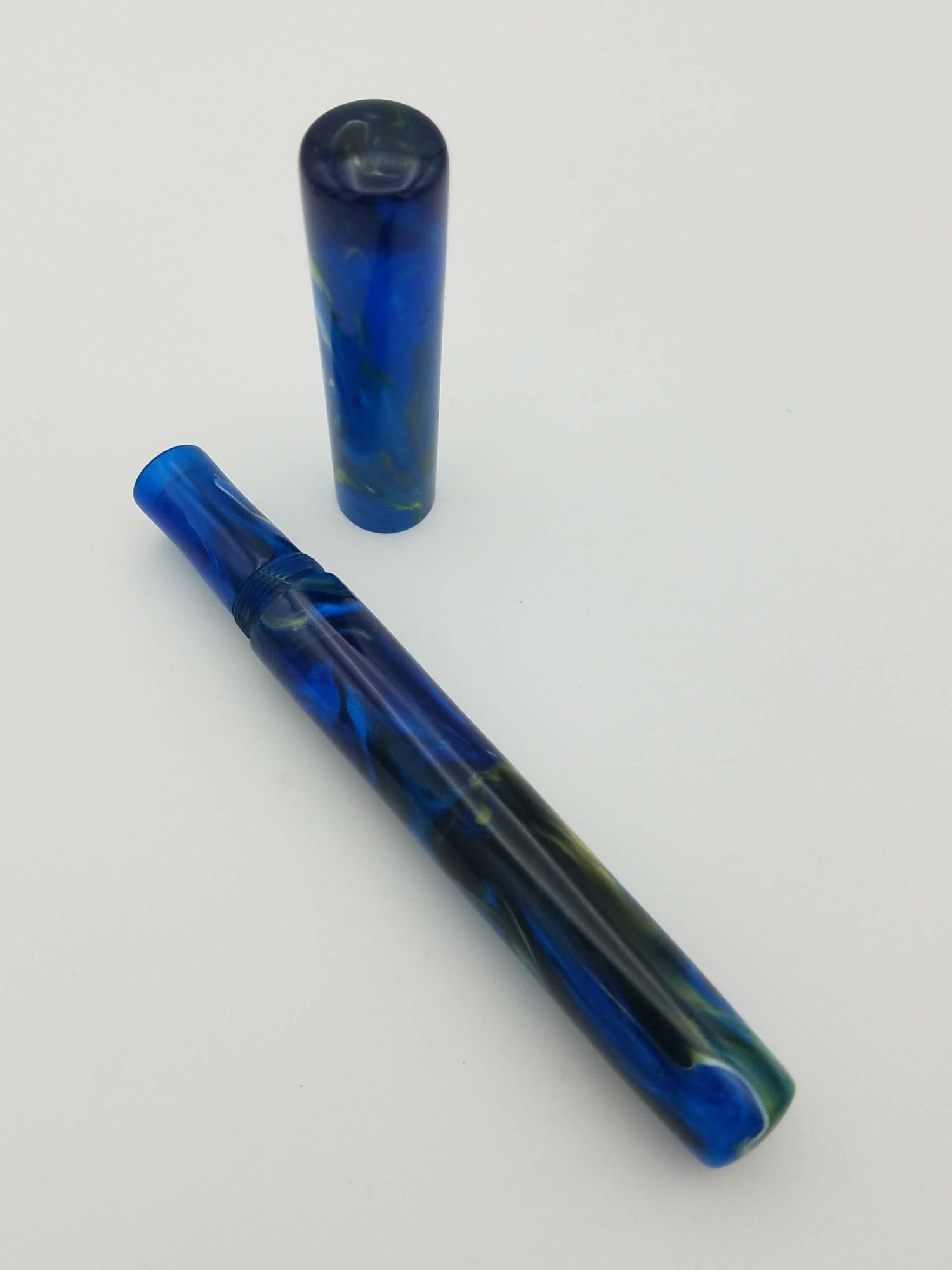 Custom Fountain Pen Blue Swirl - Any Jowo 