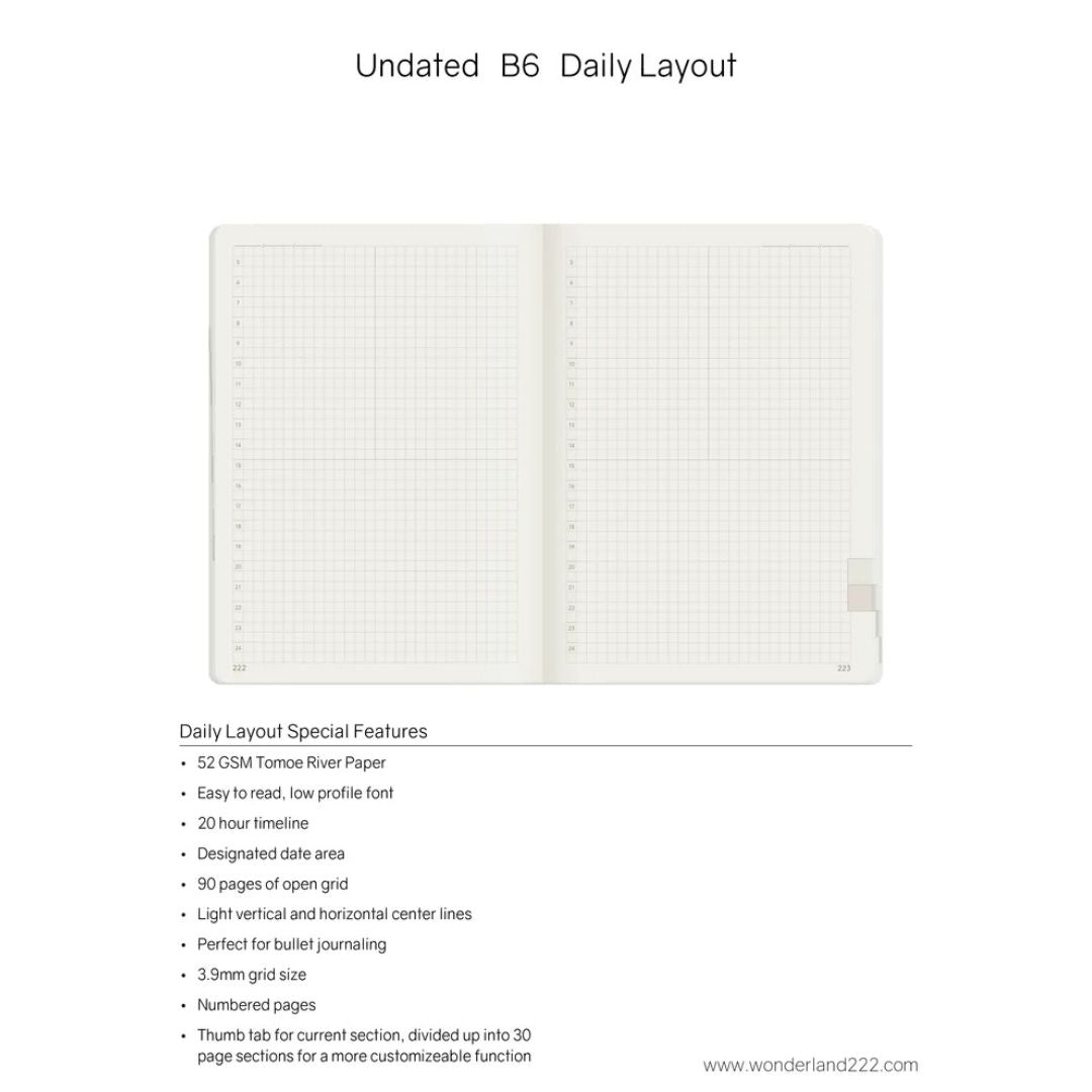 Wonderland222 - B6 Undated Weekly planner V.1 - Twilight Forest (Tomoe River Paper)