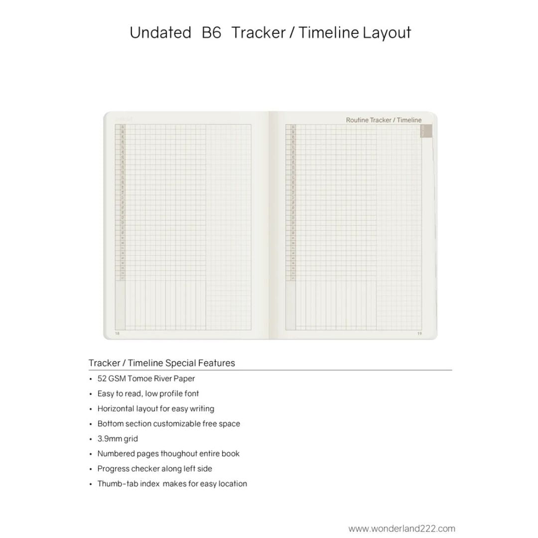 Wonderland222 - B6 Undated Weekly Planner V.1 - Midnight Sky (Tomoe River Paper)