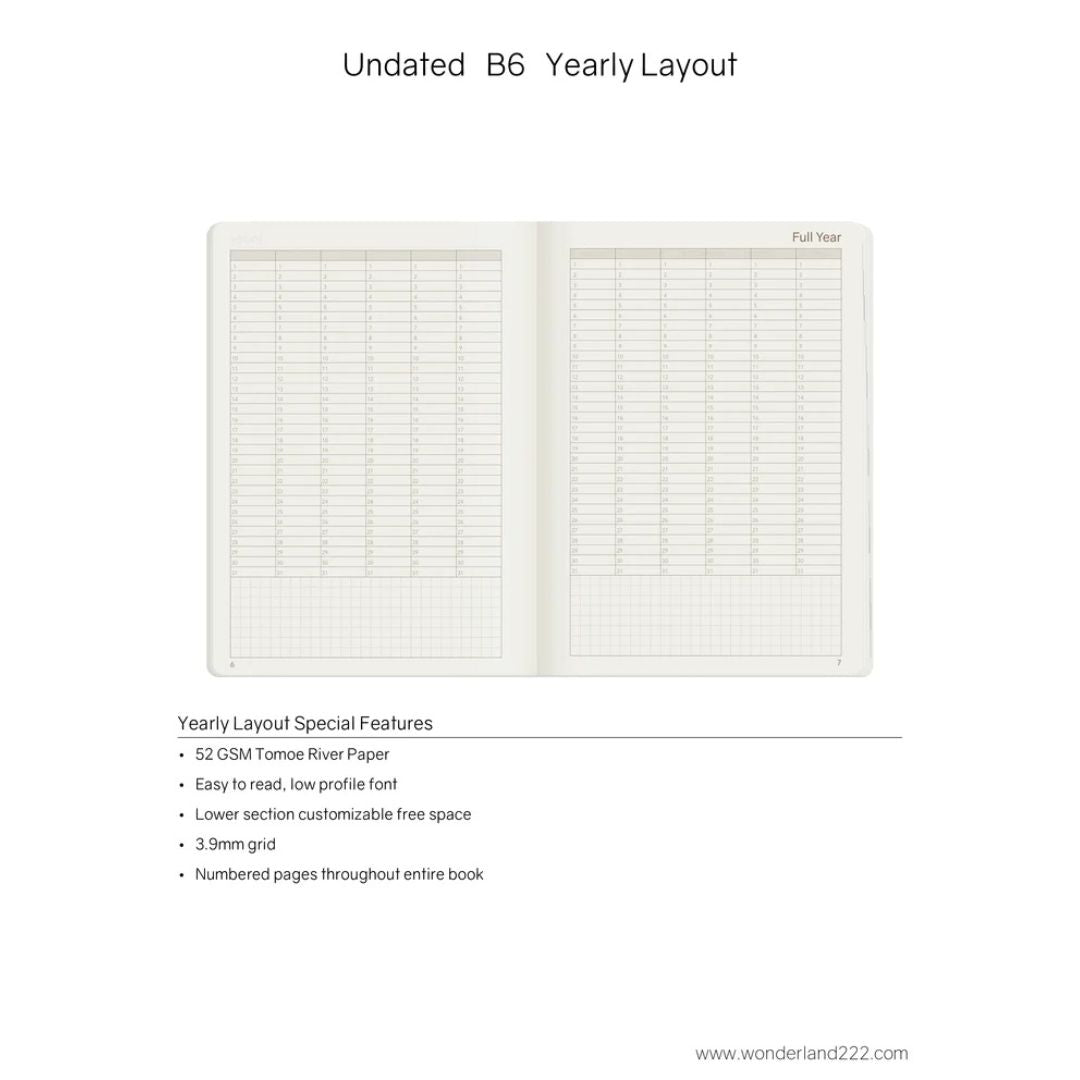 Wonderland222 - B6 Undated Weekly planner V.1 - Twilight Forest (Tomoe River Paper)