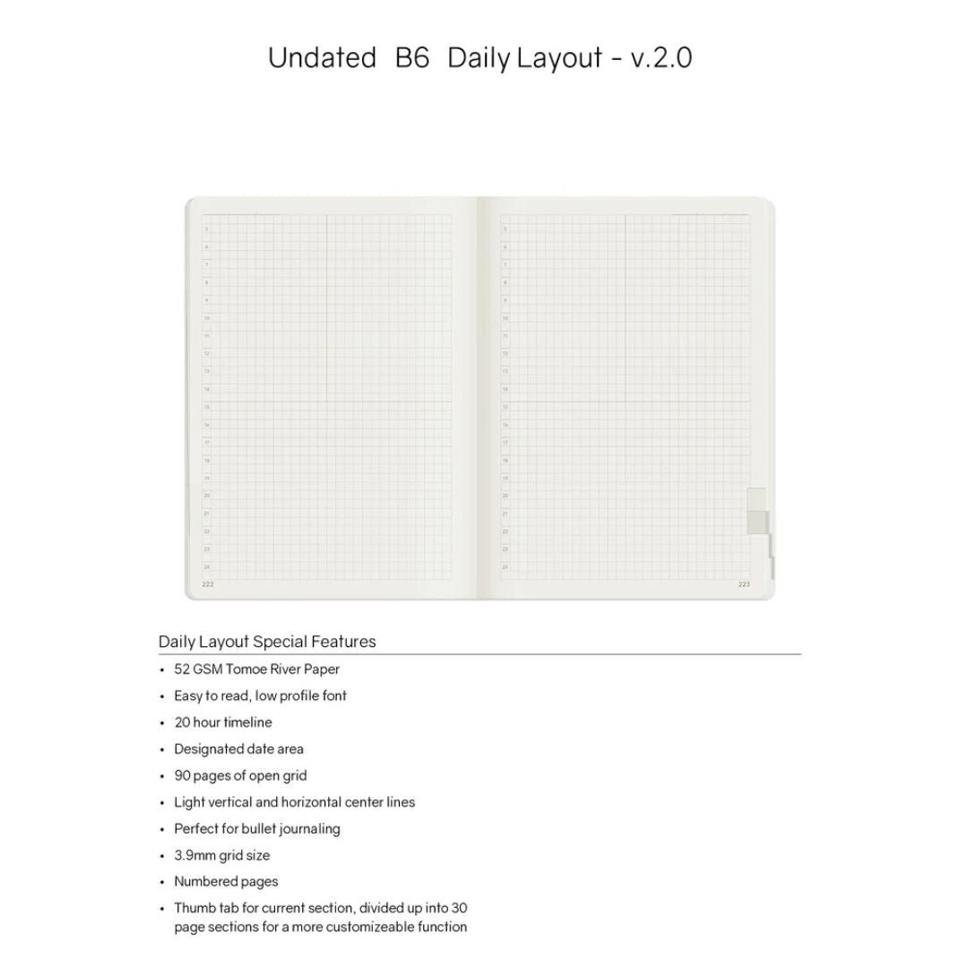 Wonderland222 - B6 Undated Weekly Planner V.2 - Moss (Tomoe River Paper)