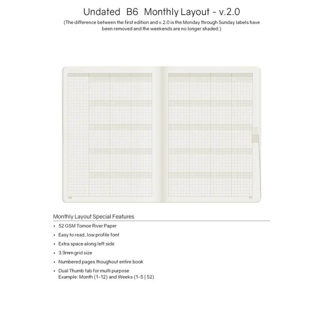 Wonderland222 - B6 Undated Weekly Planner V.2 - Midnight Sky (Tomoe River Paper)