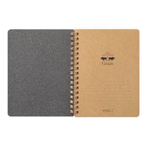 Midori - Grain Notebook B6 Black