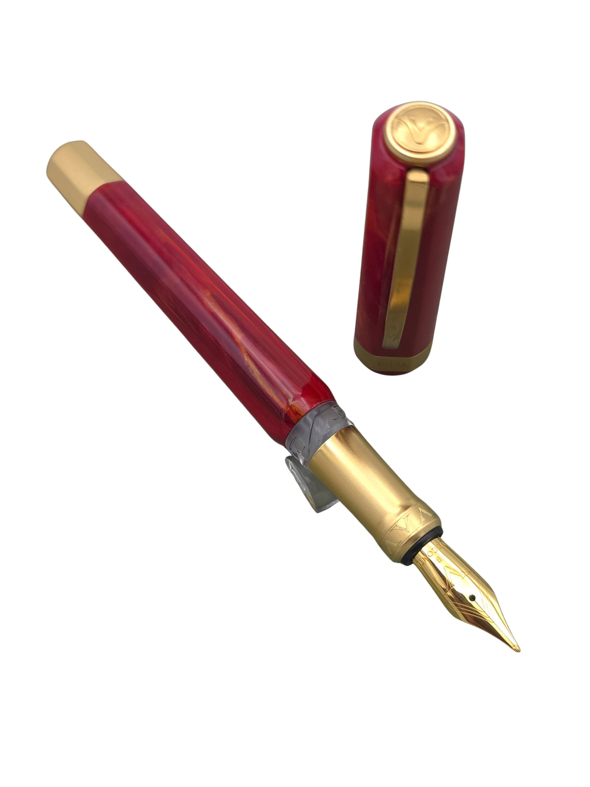 Visconti Opera Red & Gold - Broad Steel Nib - Pre-Owned