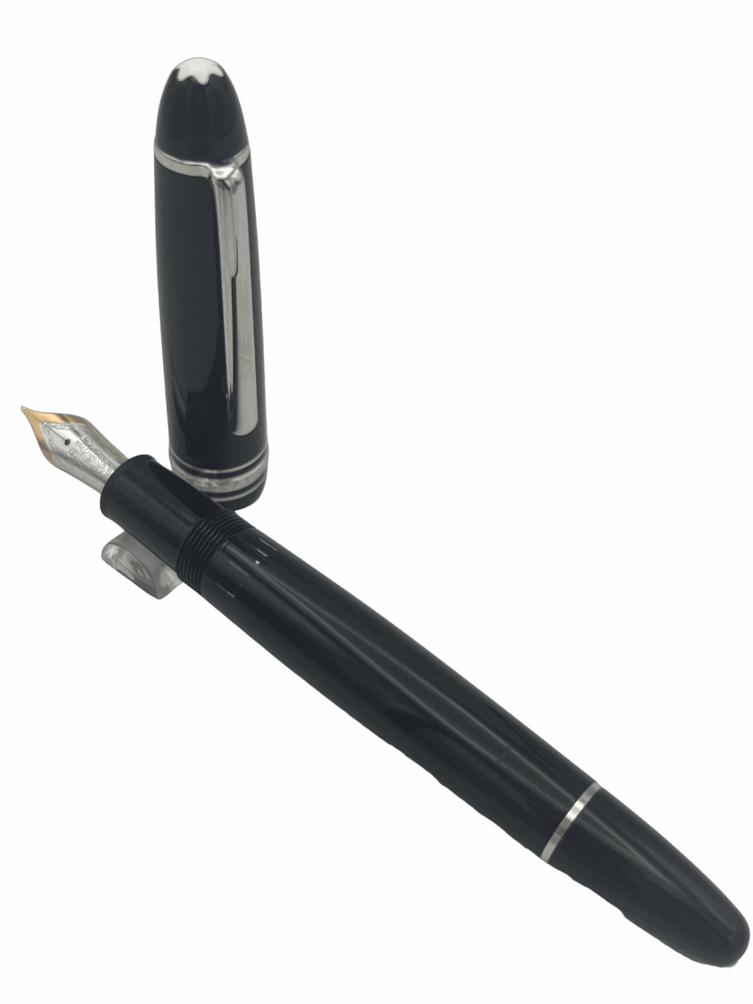 Montblanc 146 PT Black and Silver - 18k Fine Nib