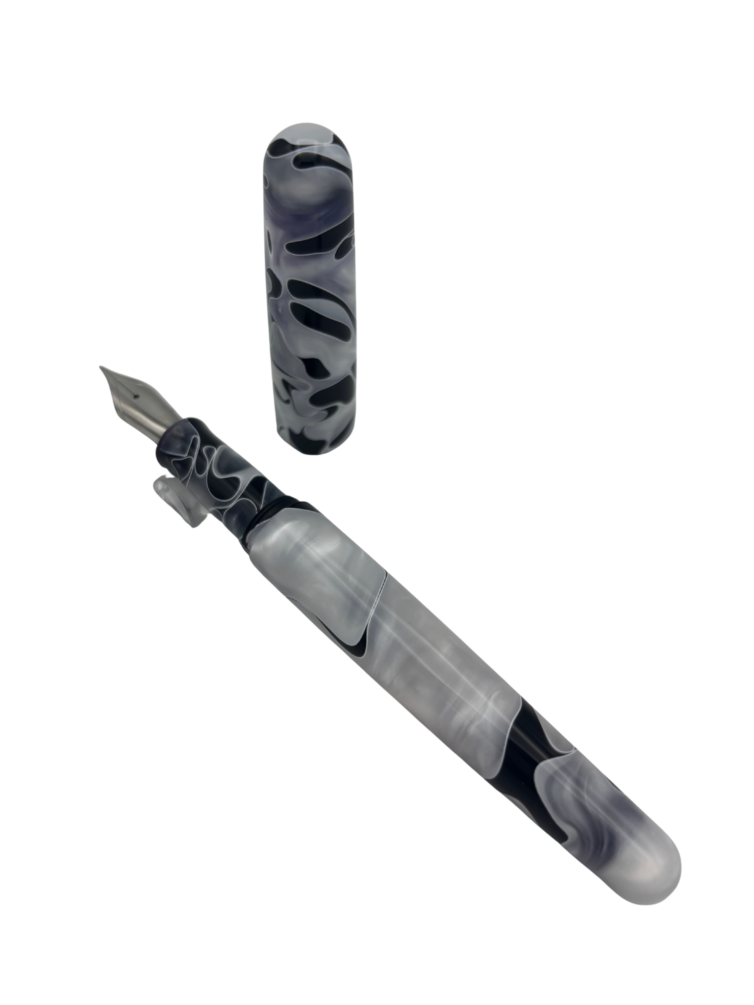 Birmingham Black and White Swirl - Fine Nib