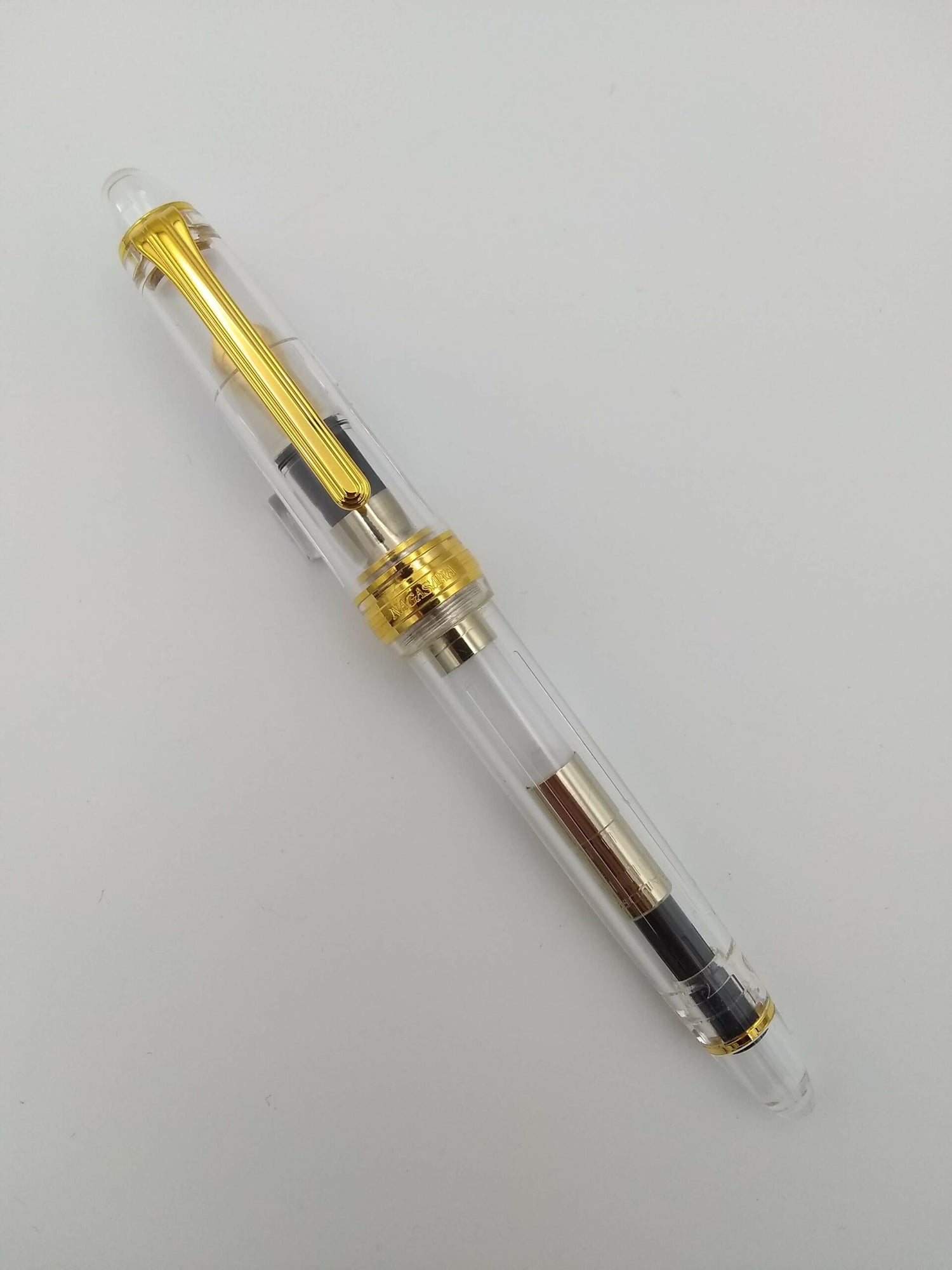 Sailor Nagasawa Profit Skeleton Proske Clear with Gold Trim - 14k Extra Fine Nib
