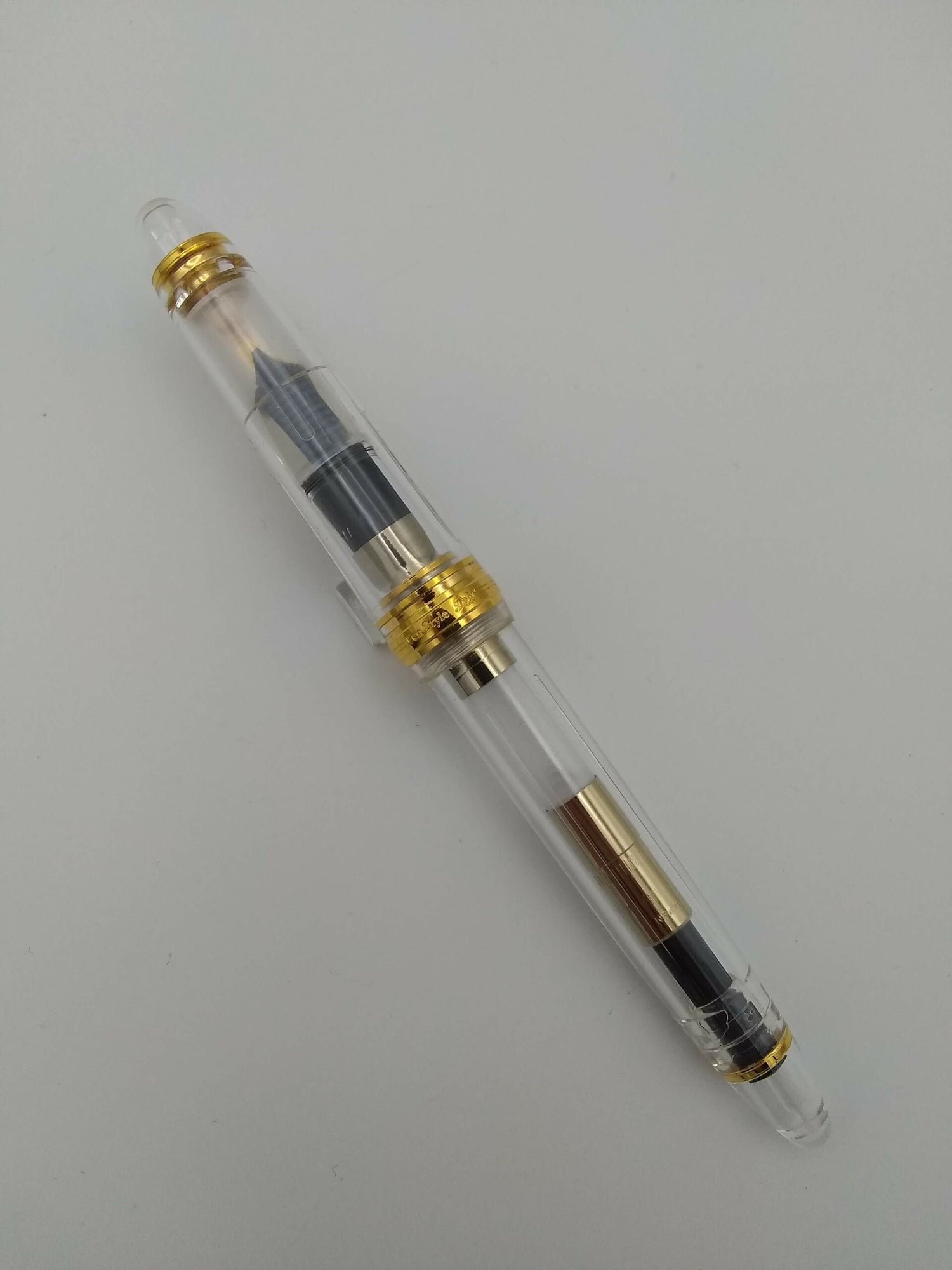 Sailor Nagasawa Profit Skeleton Proske Clear with Gold Trim - 14k Extra Fine Nib