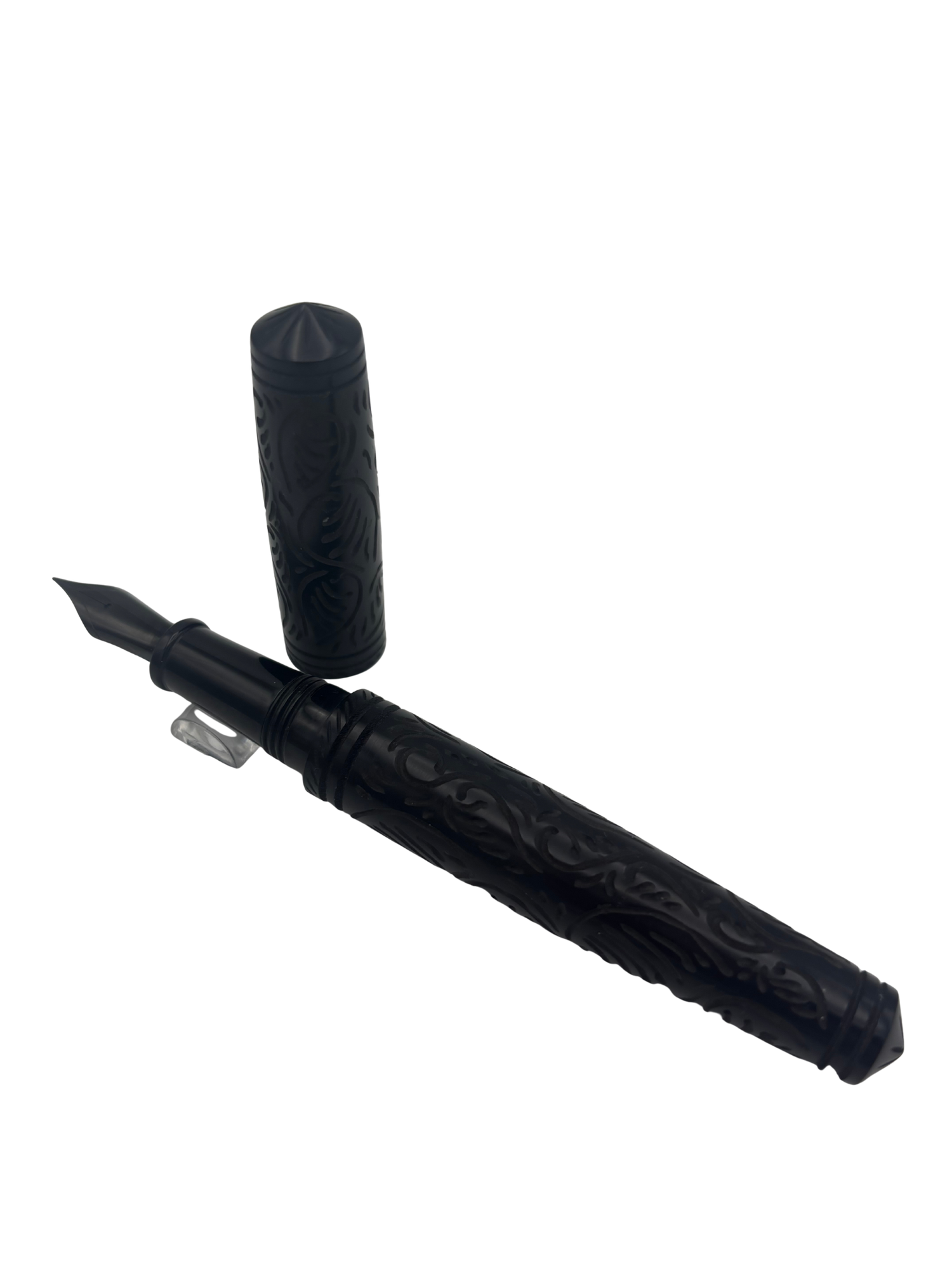 Lotus Saral Carved Black Nikko - Fine Nib