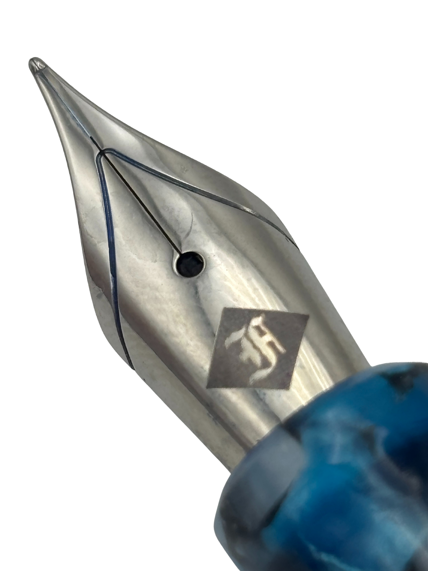 Franklin Christoph Model 20 Blue Marble - Fine Steel Nib