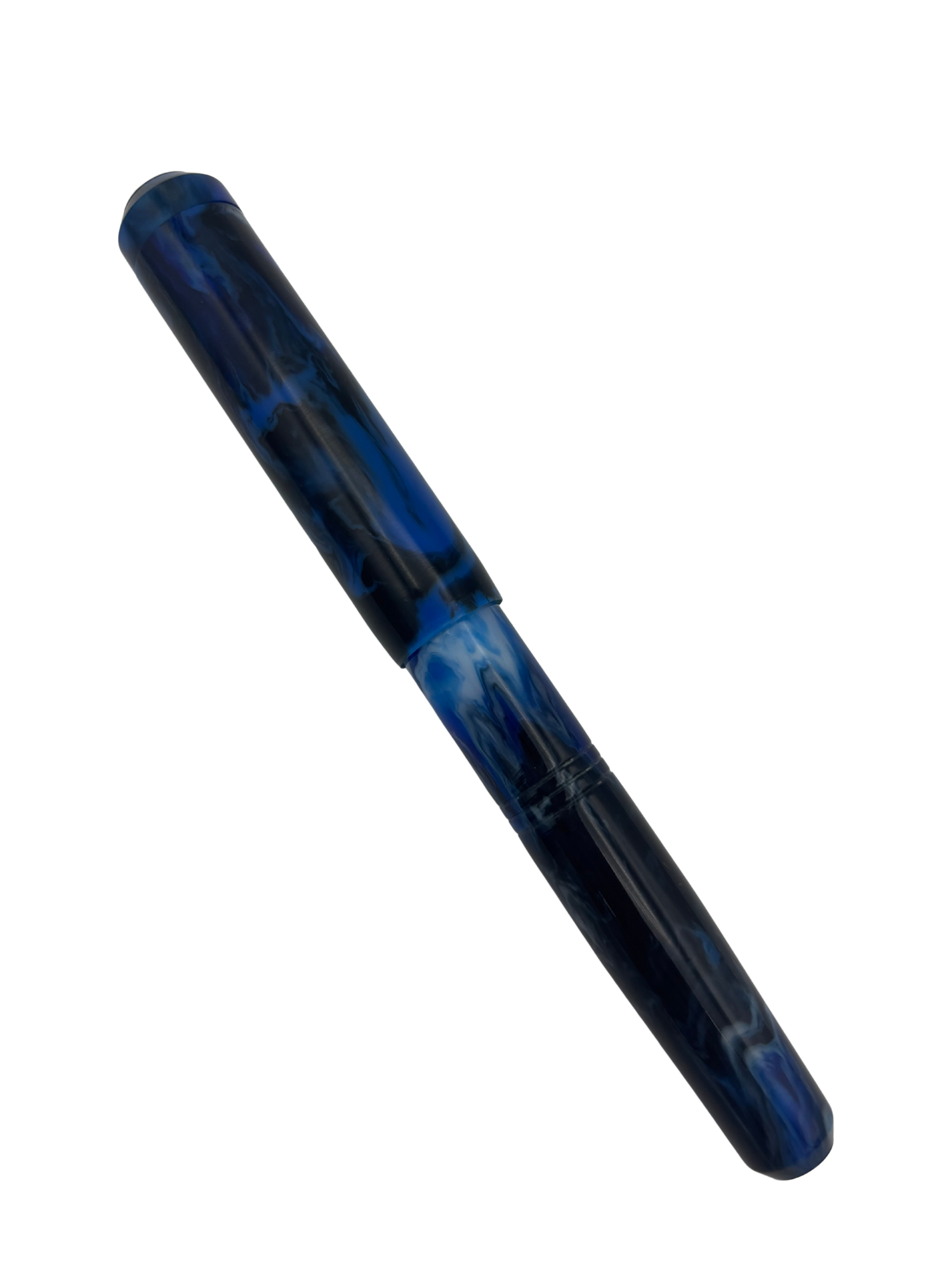 Franklin Christoph Model 31 Blue Swirl - Fine Steel Nib