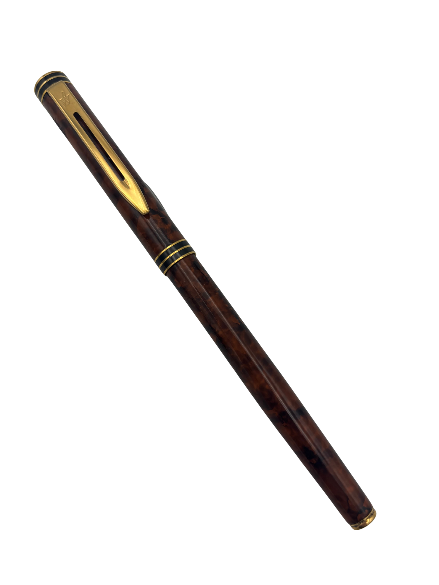 Waterman Exclusive Marble Brown Lacquer - 18k Fine Nib - Pre-Owned