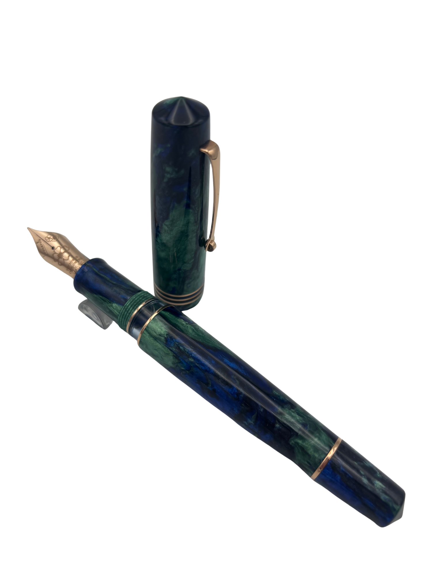 Leonardo MZG 2.0 Power of Flower Fiordaliso Blue - 14k Extra Fine Nib - Pre-Owned