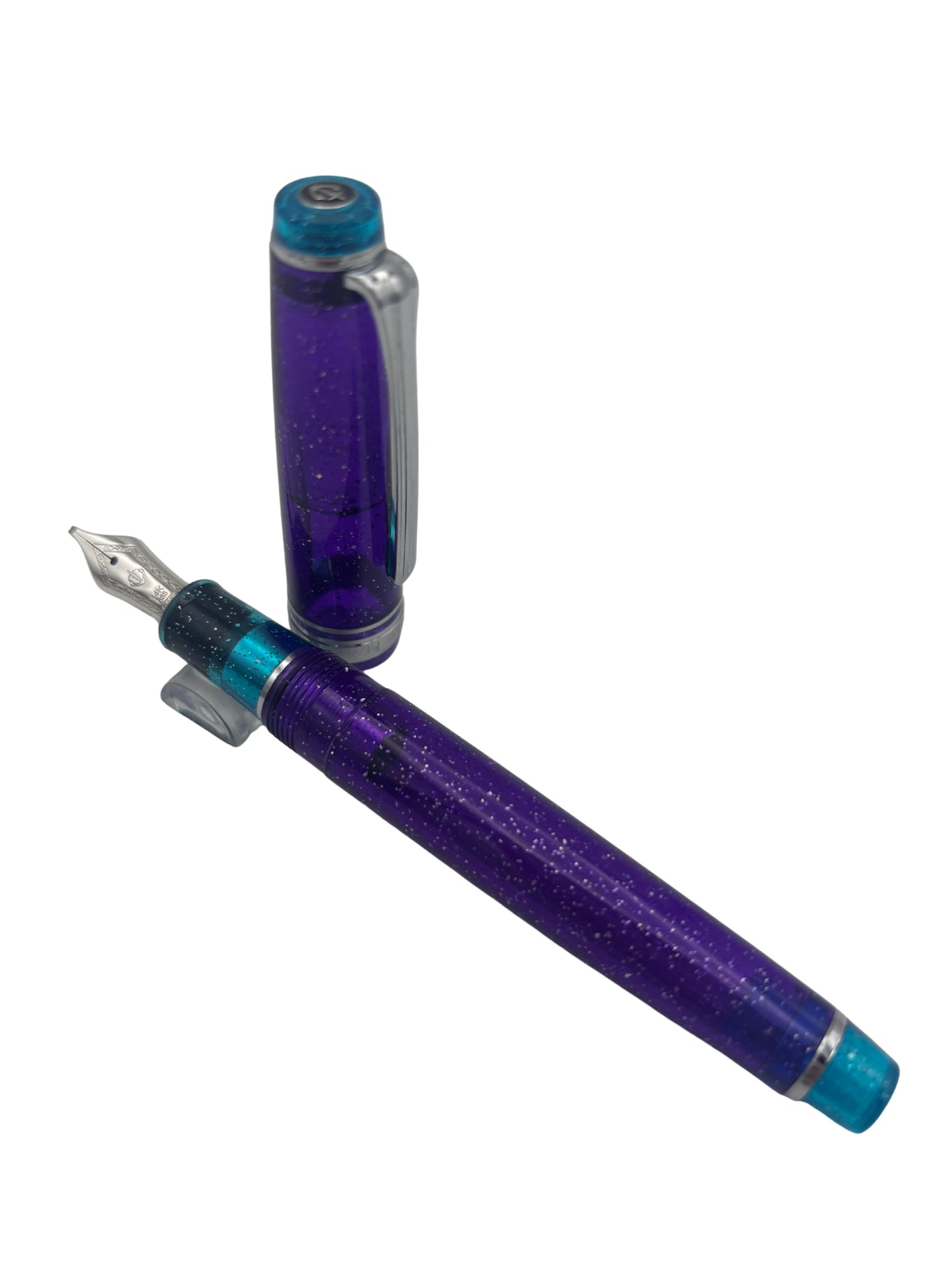 Sailor Pro Gear Slim Northern Lights Purple - 14k Music Cursive Italic - Pre-Owned