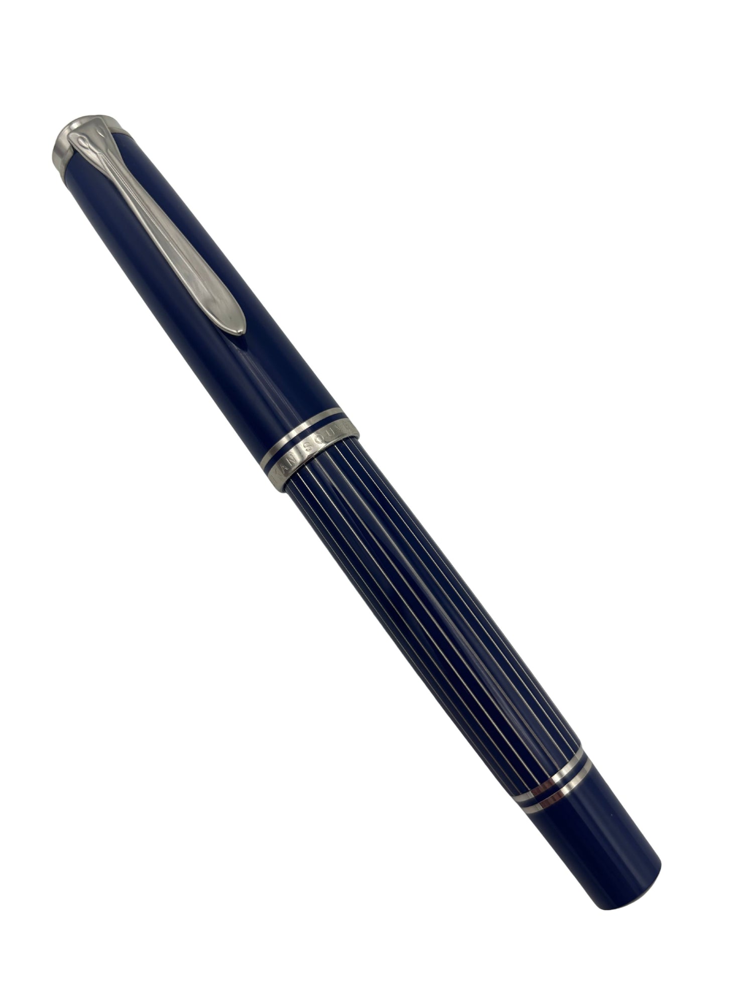 Pelikan M815 Metal Striped Blue - 18k Extra Fine Nib - Pre-Owned