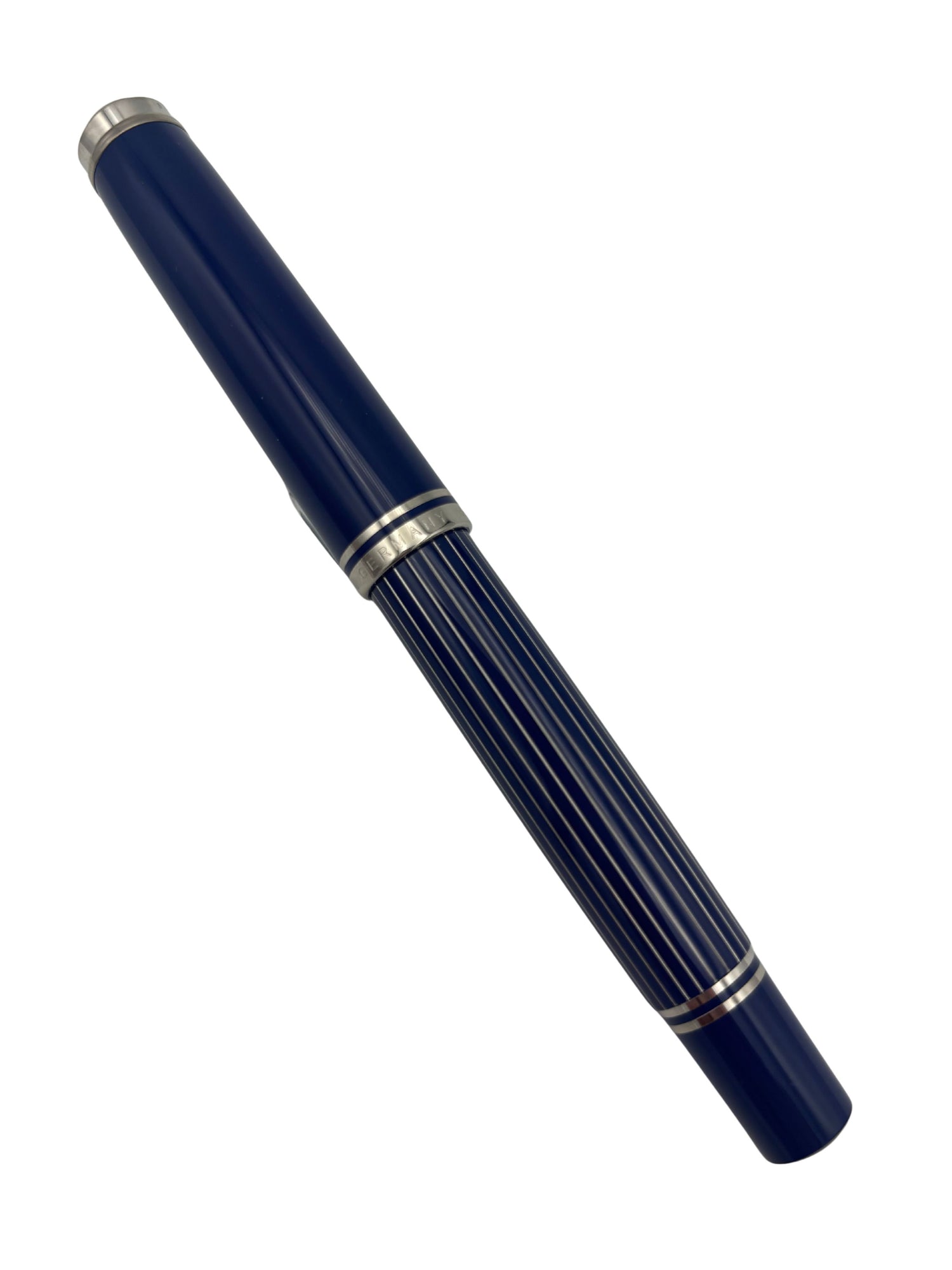 Pelikan M815 Metal Striped Blue - 18k Extra Fine Nib - Pre-Owned