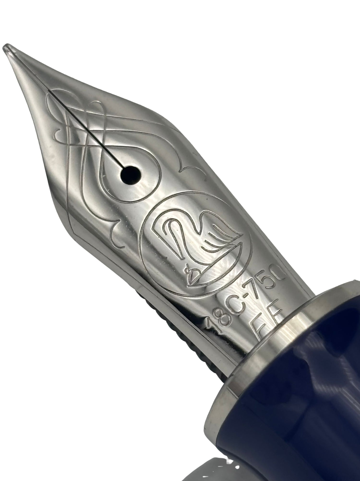 Pelikan M815 Metal Striped Blue - 18k Extra Fine Nib - Pre-Owned