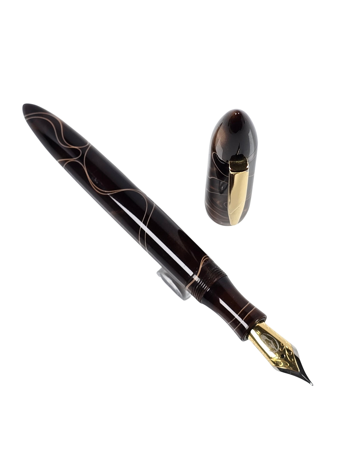 Edison Nouveau Premier Cappuccino - Medium Steel Nib - Pre-Owned