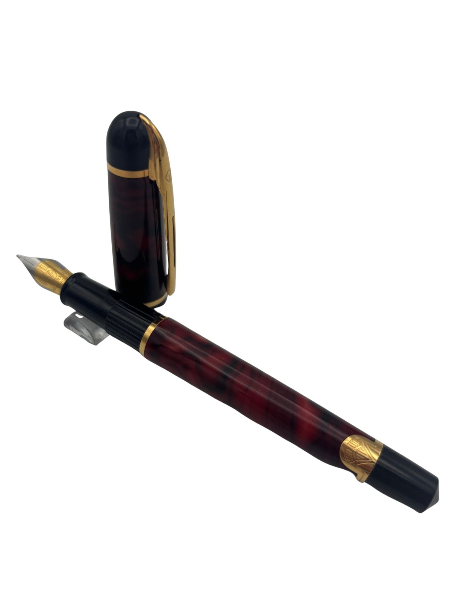 Waterman Phileas Marble Red - Medium Nib - Pre-Owned
