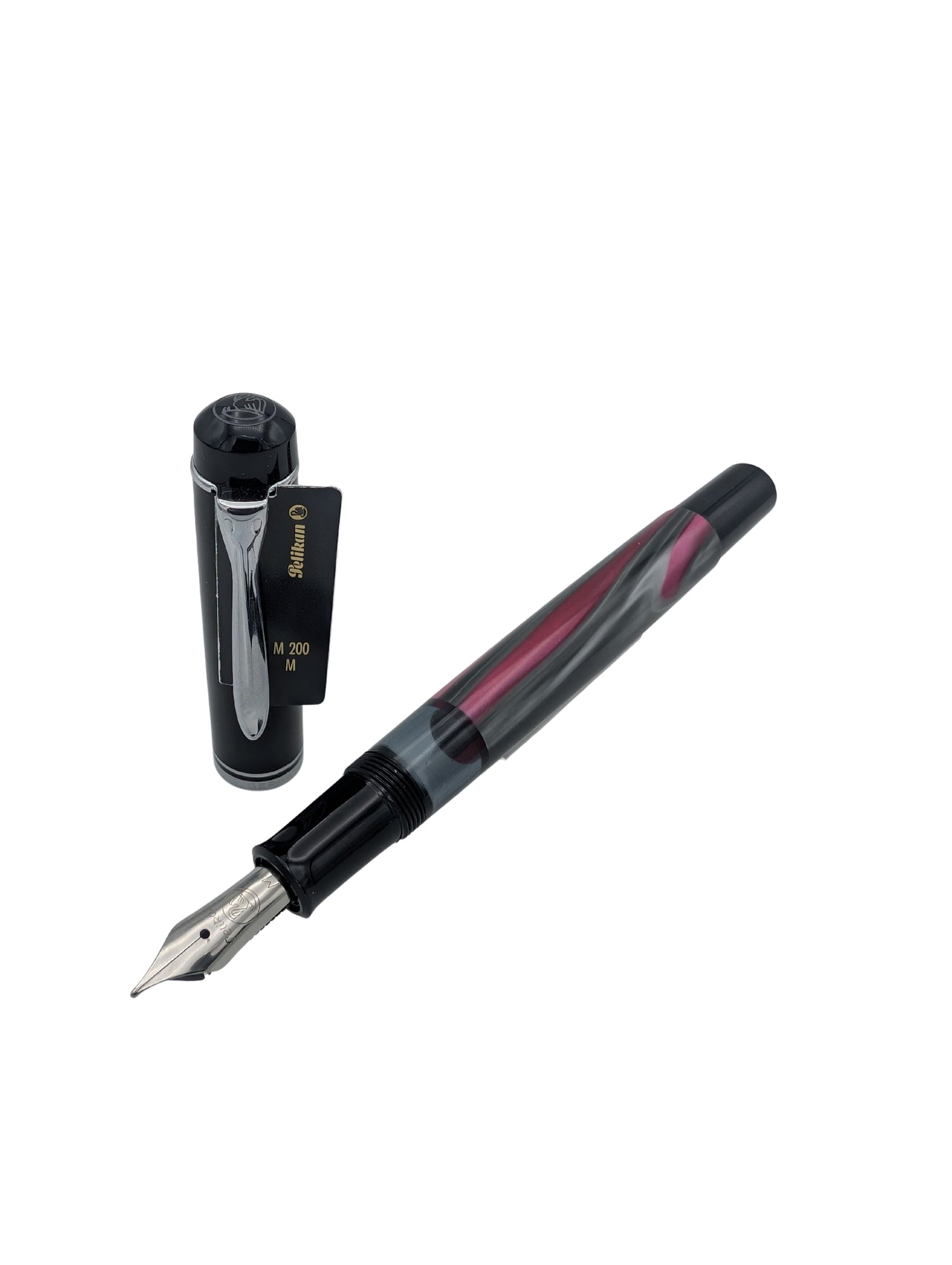 Pelikan M200 Non-Telekom Gray / Magenta - Medium Nib - Pre-Owned