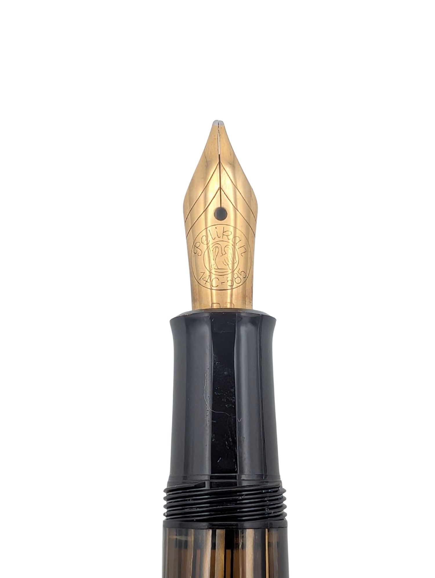 Pelikan M250 Tortoiseshell Brown - 14k Double Broad Nib - Pre-Owned