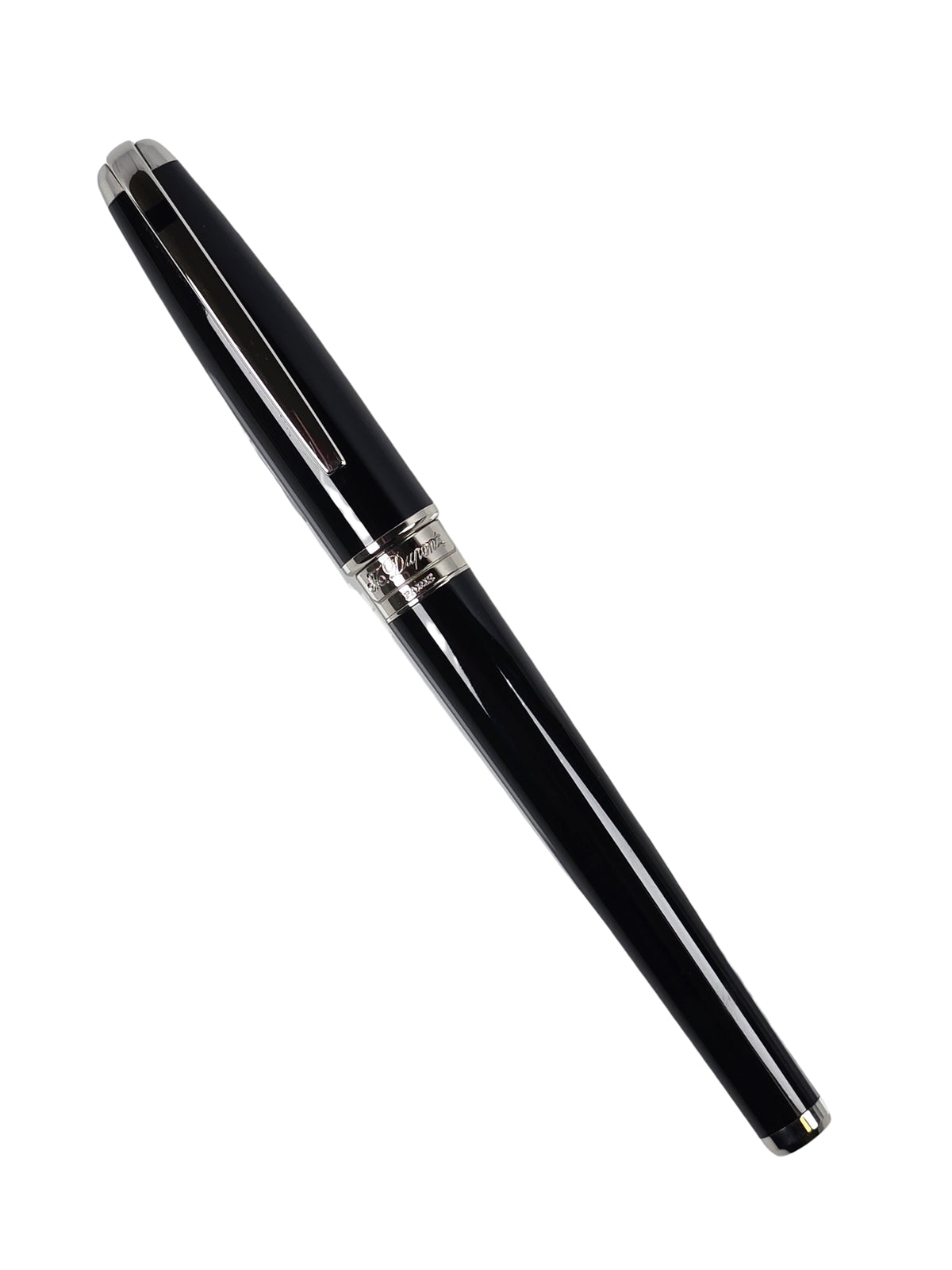 ST Dupont Olympio Black & Palladium - 18k Fine Nib - Pre-Owned