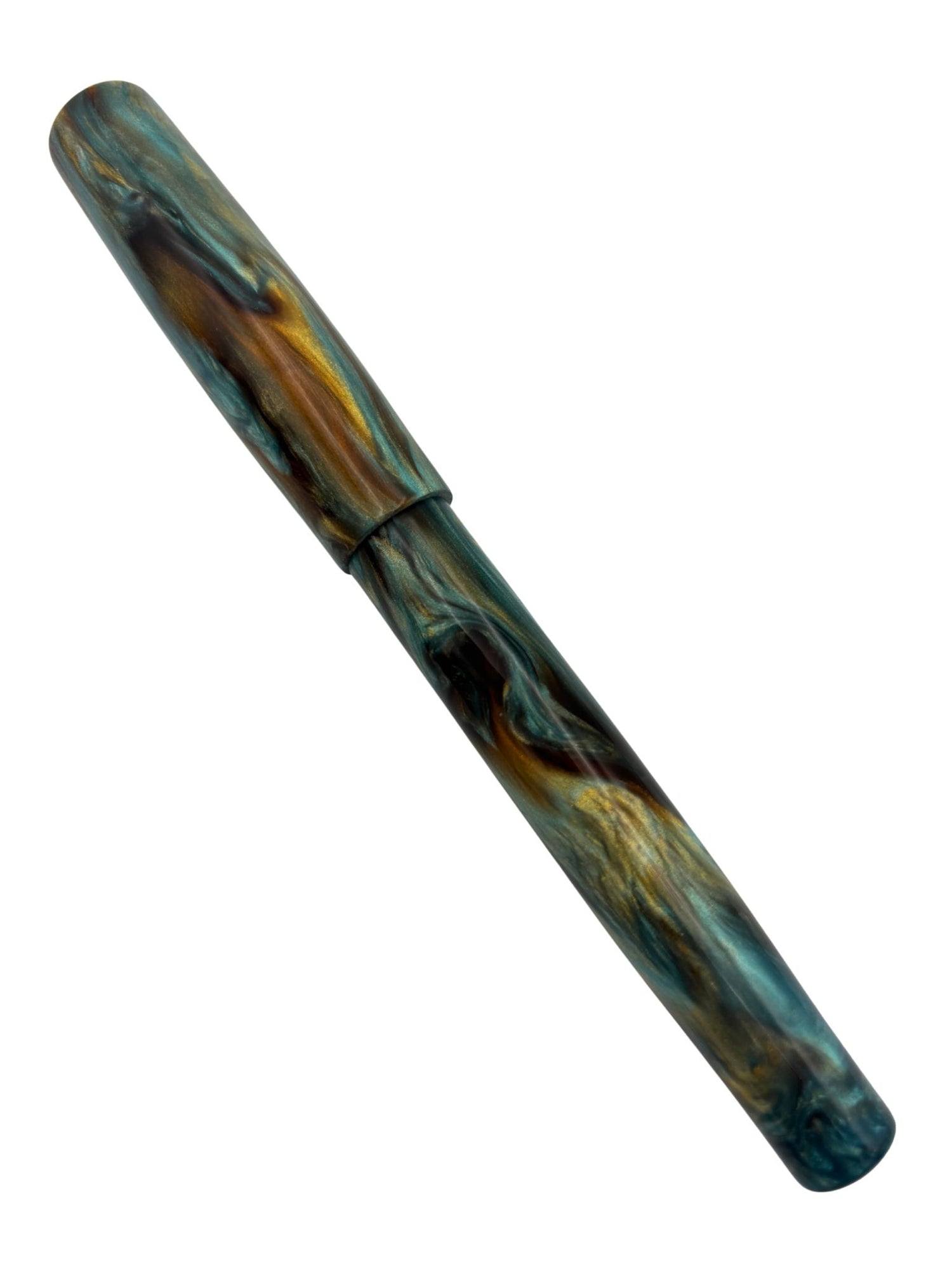 Tri Star Studio Turquoise Brown Swirl - Extra Fine Nib - Pre-Owned