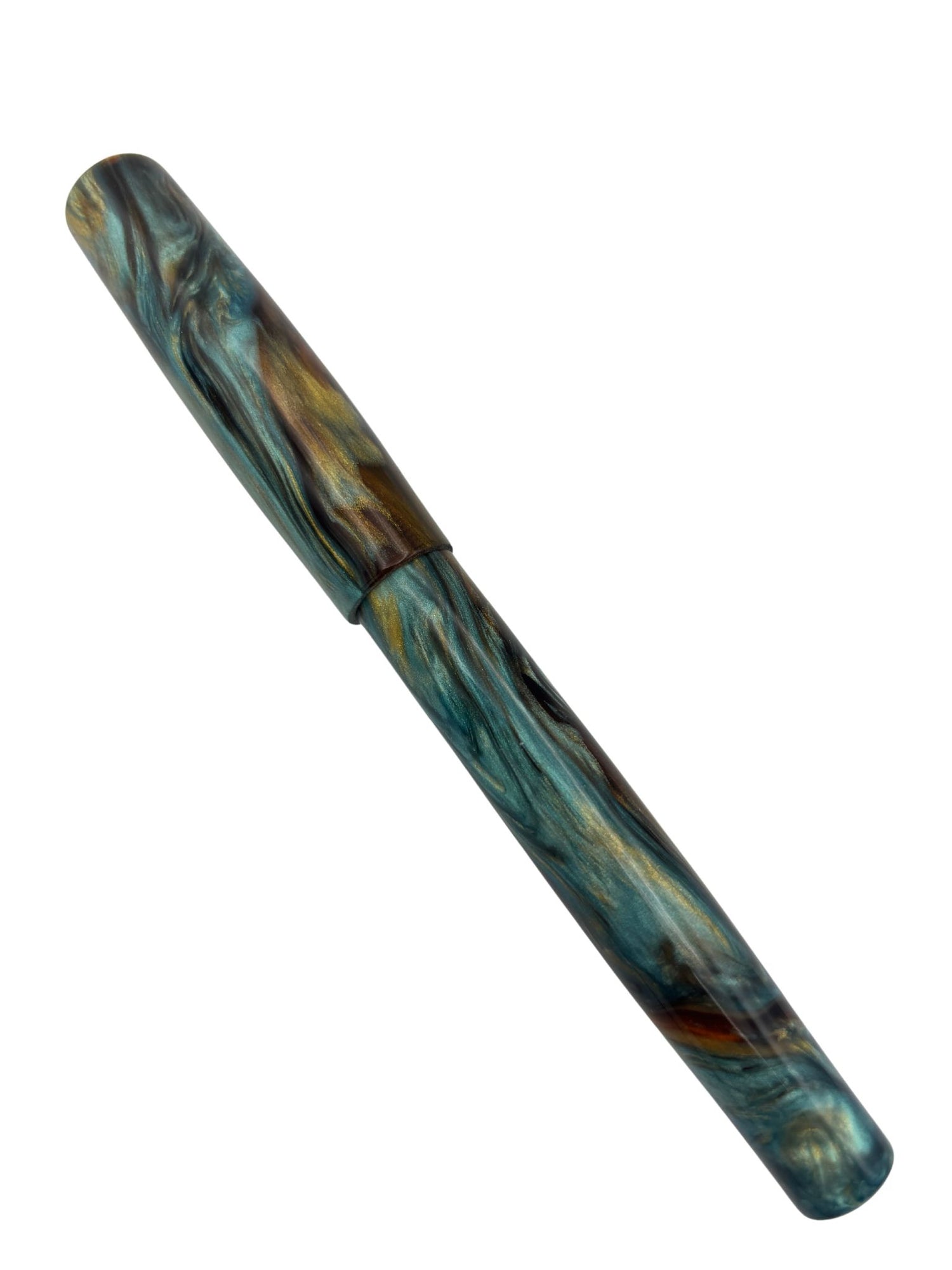 Tri Star Studio Turquoise Brown Swirl - Extra Fine Nib - Pre-Owned