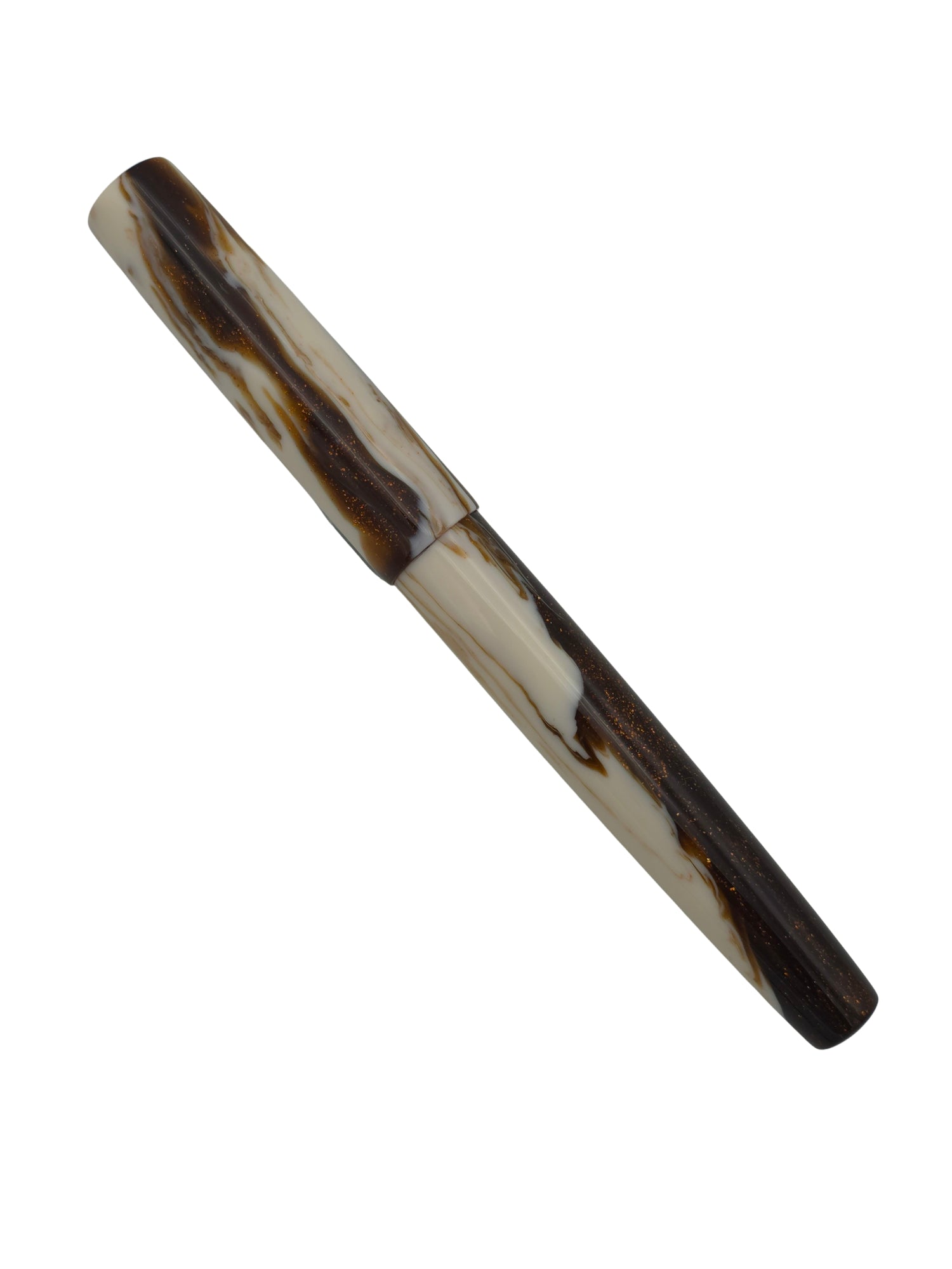 Relic Pens Coffee & Cream - Broad Steel Nib - Pre-Owned