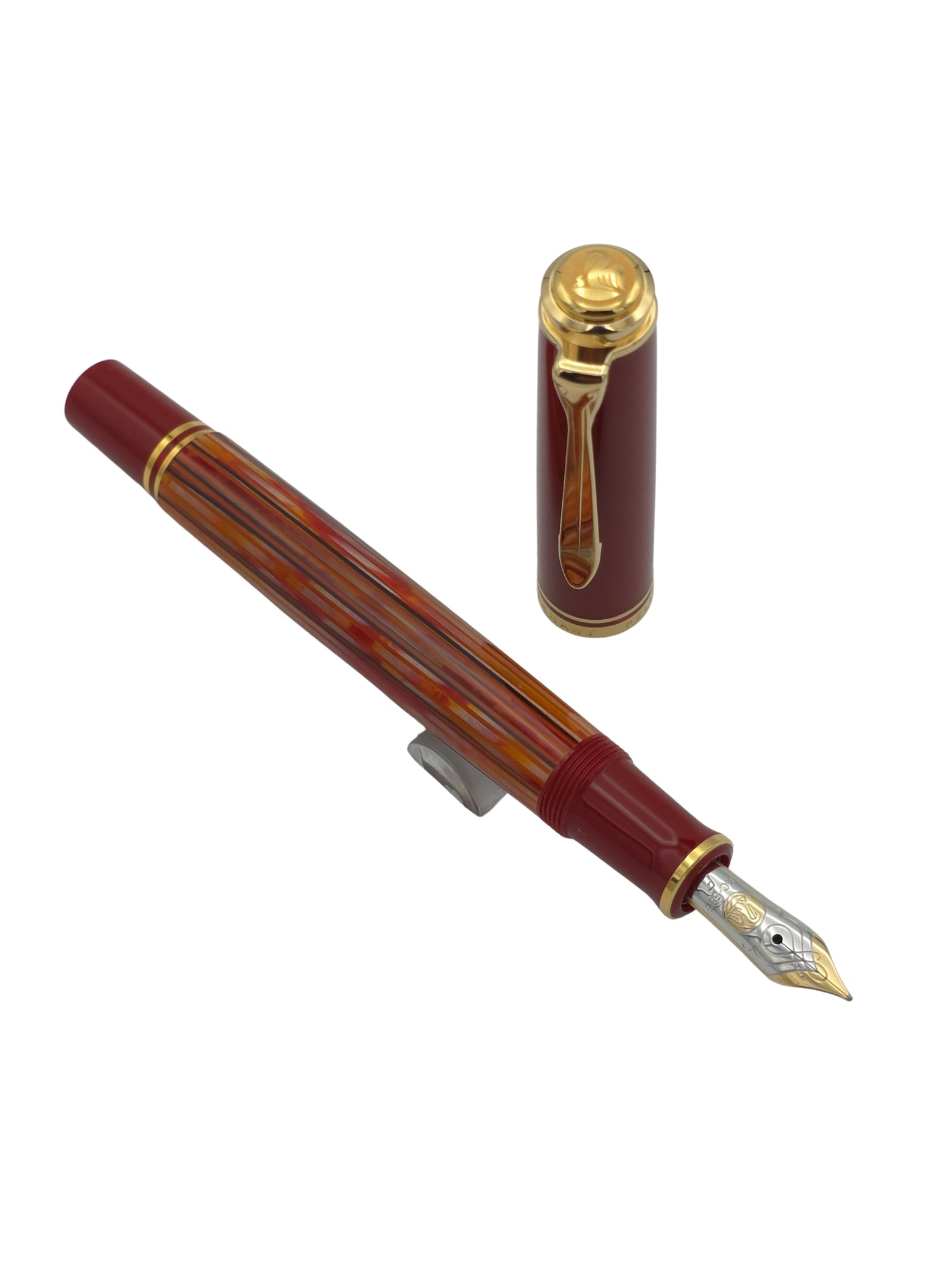Pelikan M600 2020 SE Tortoiseshell Red - 14C Fine Nib - Pre-Owned