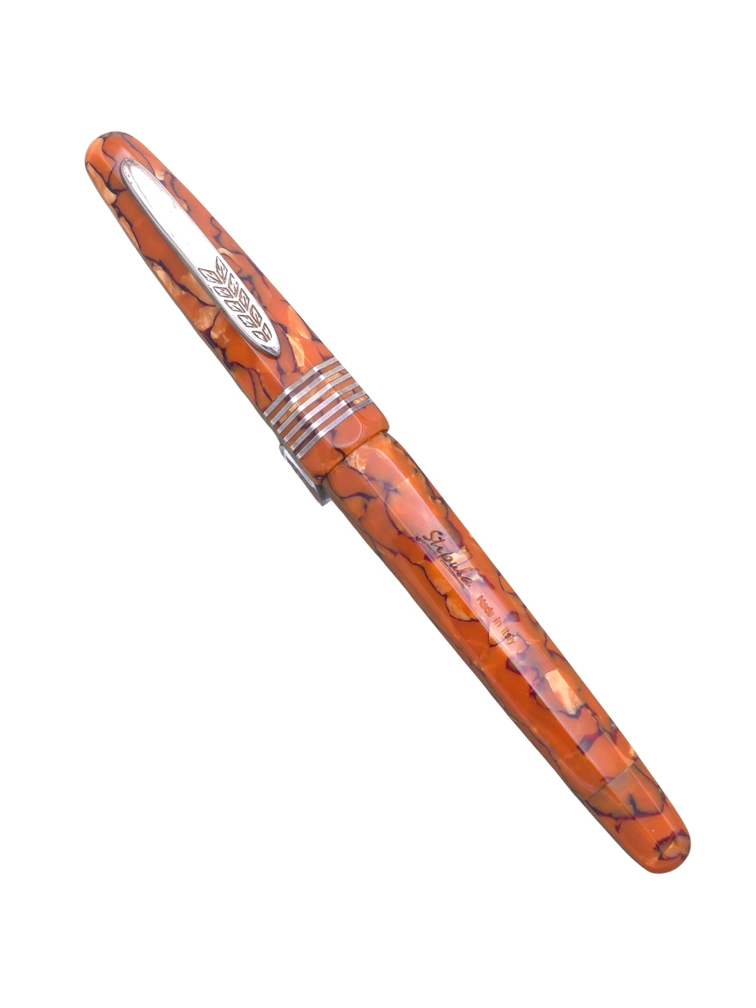Stipula Faceted Etruria Alter Ego Celluloid - 14k 0.9 Stub Nib - Pre-Owned