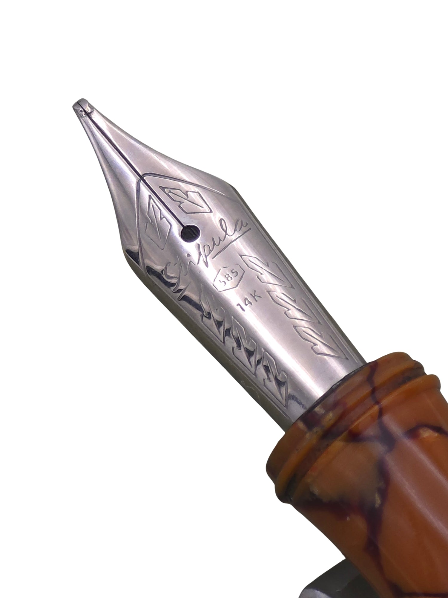 Stipula Faceted Etruria Alter Ego Celluloid - 14k 0.9 Stub Nib - Pre-Owned