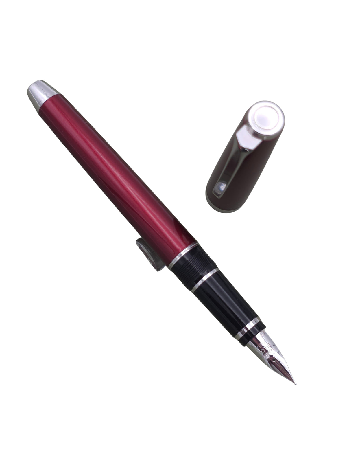 Pilot Metal Falcon Burgundy - 14k Soft Medium Nib - Pre-Owned