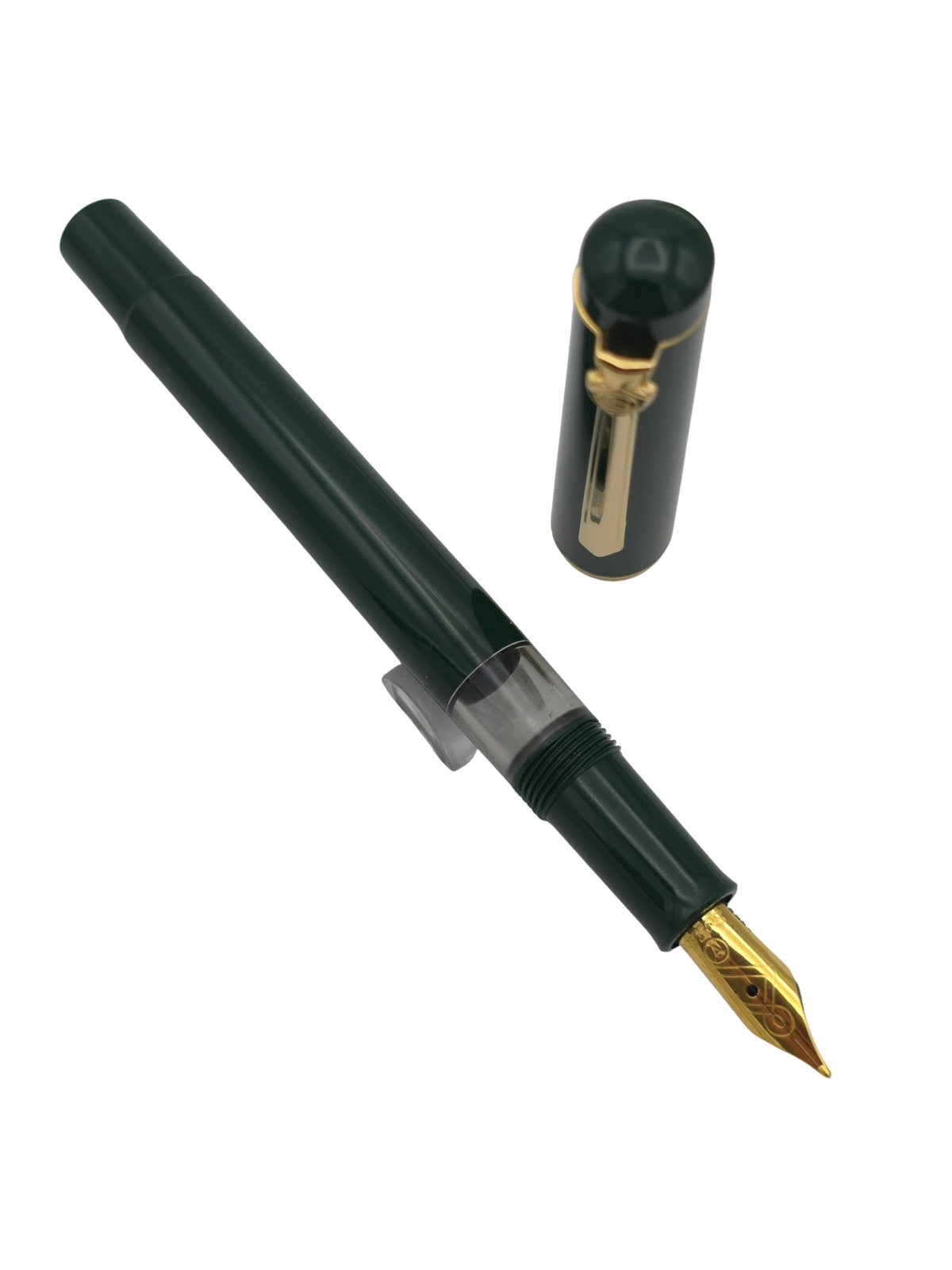 Scrikss 419 Petrol Dark Green - Medium Steel Nib - Pre-Owned