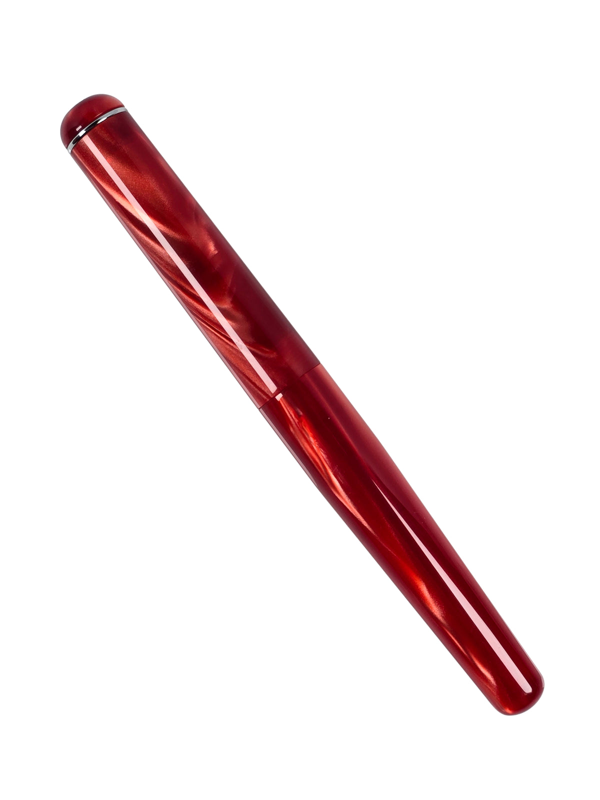 Tom Hessin Charles Exhibition Red - Medium Steel Nib - Pre-Owned
