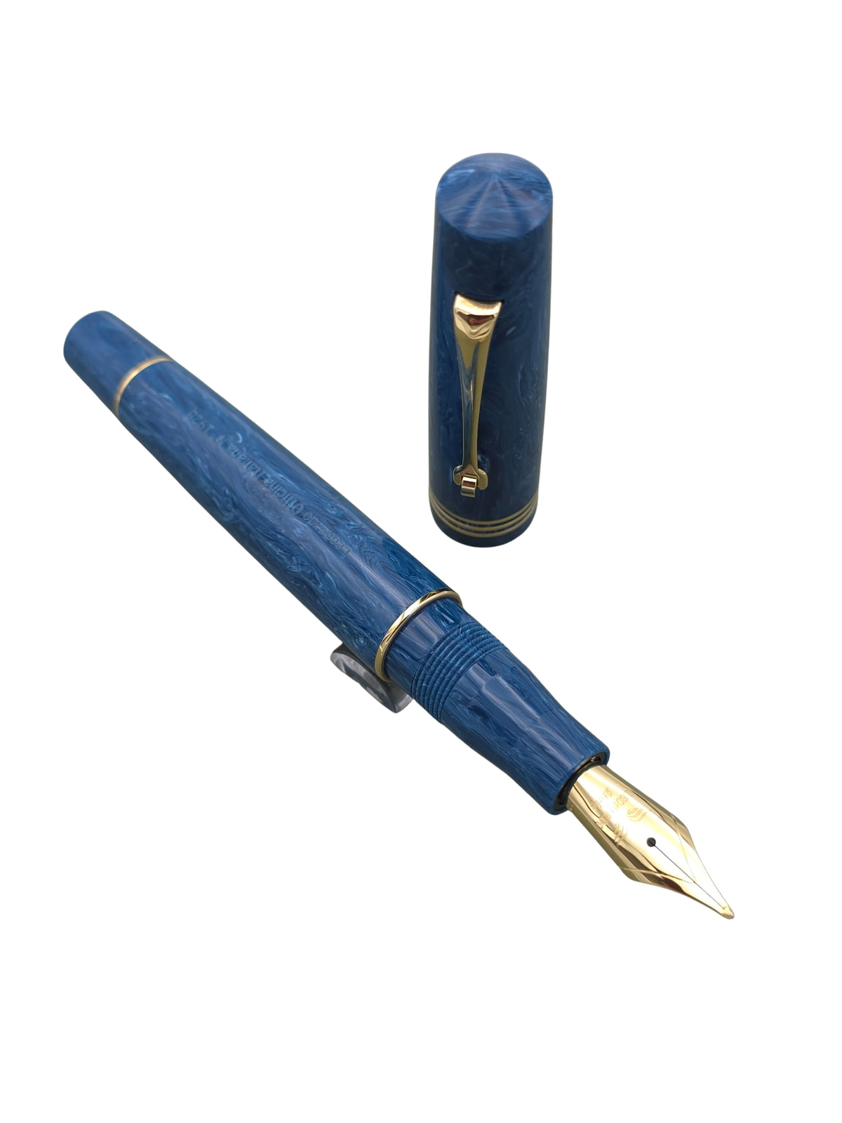 Leonardo Momento Zero Positano Blue - Broad Steel Nib - Pre-Owned