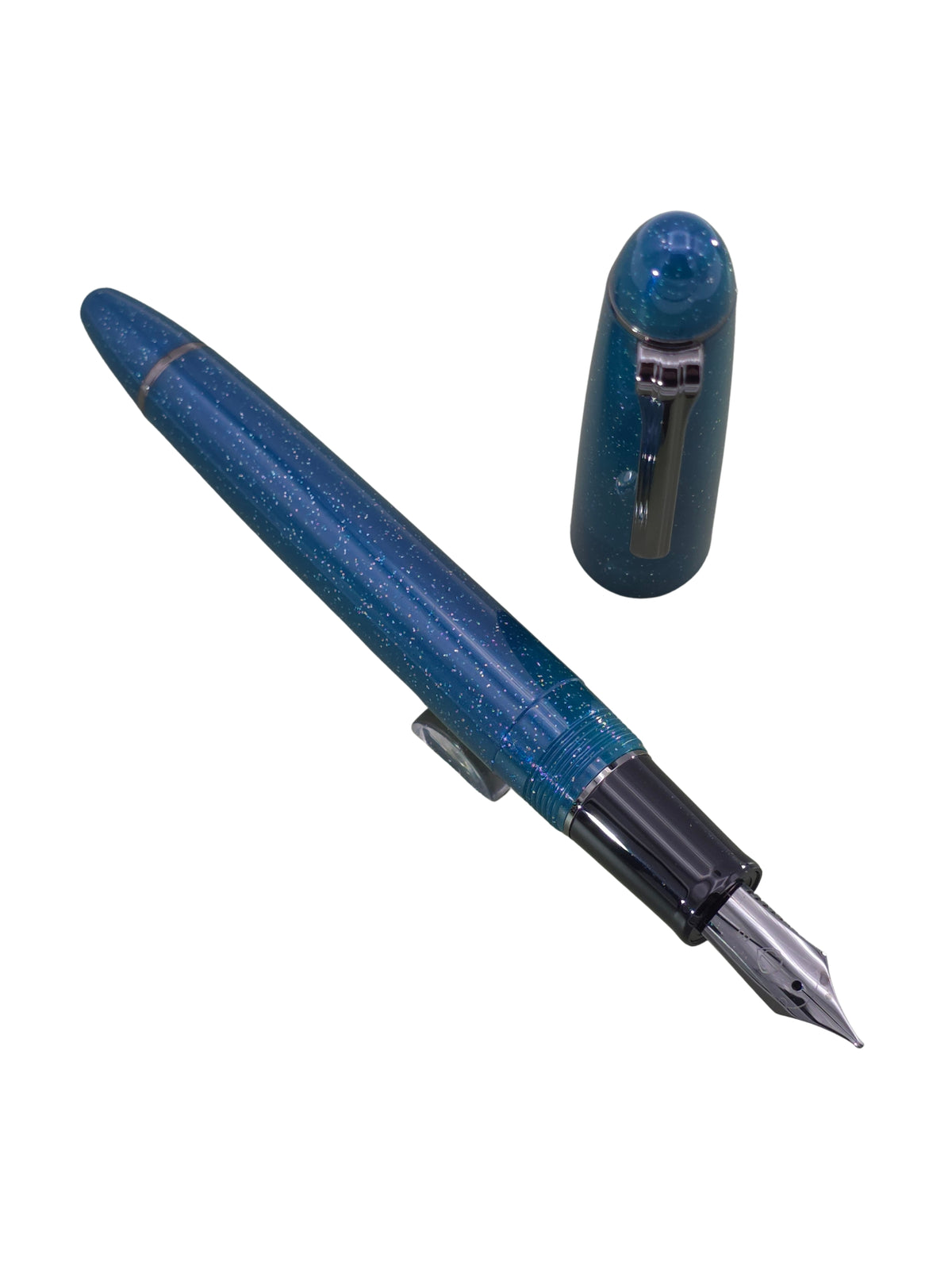 Sailor 1911 Casual L Galaxy Meteorite Moss - Broad Steel Nib - Pre-Owned