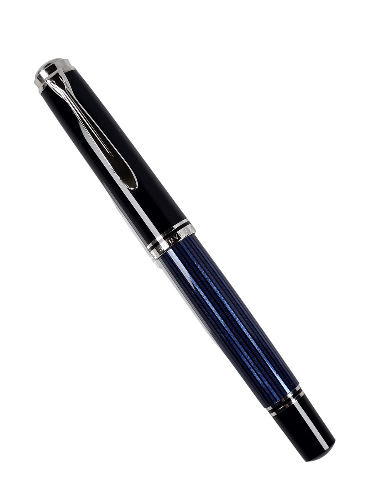 Pelikan M805 Blue Striated Opaque - 18C Medium Nib - Pre-Owned