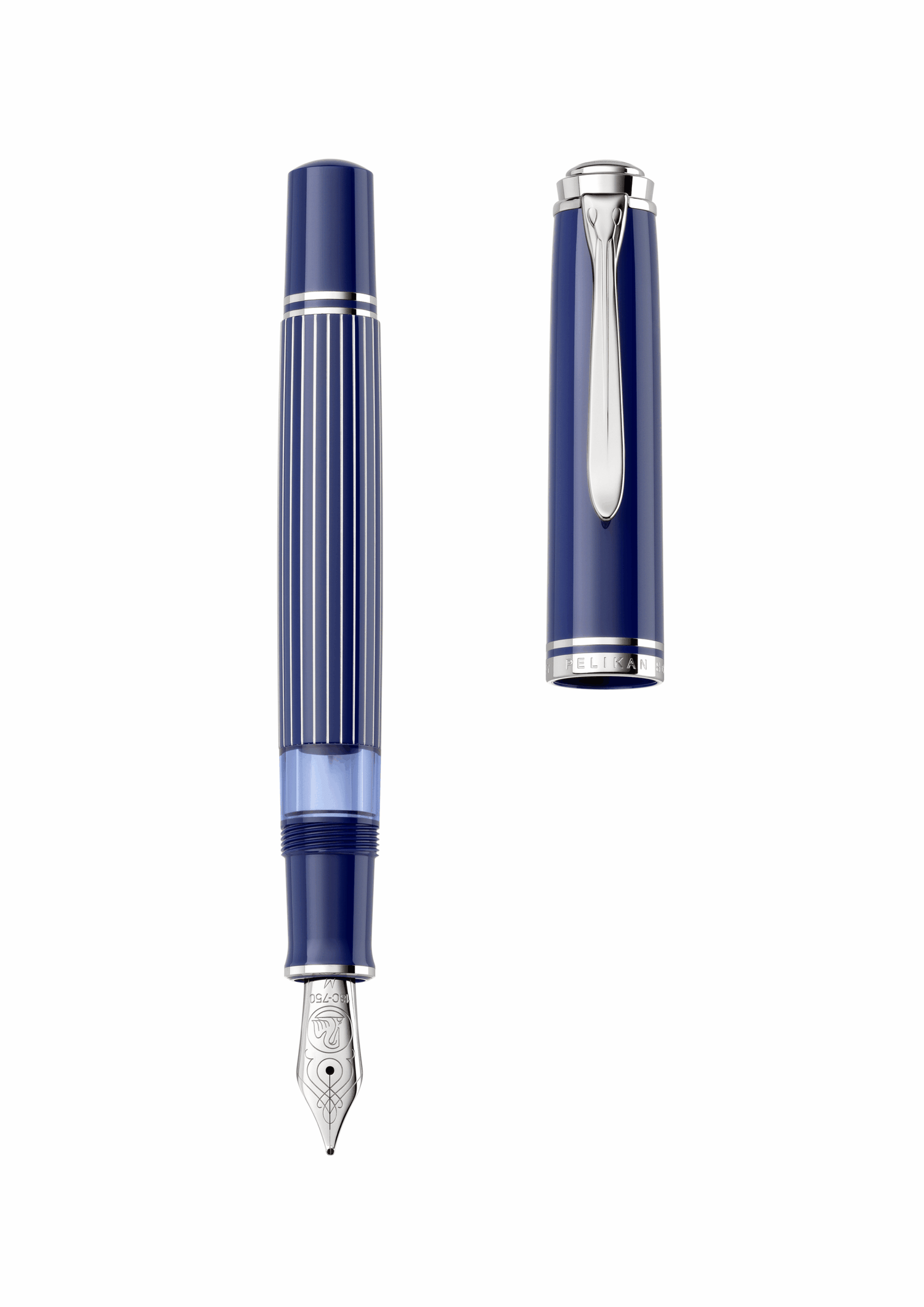 Pelikan Souverän M815 Metal Striped Blue - Special Edition