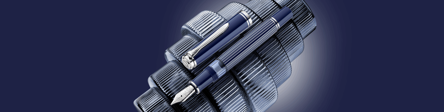 Pelikan Souverän M815 Metal Striped Blue - Special Edition