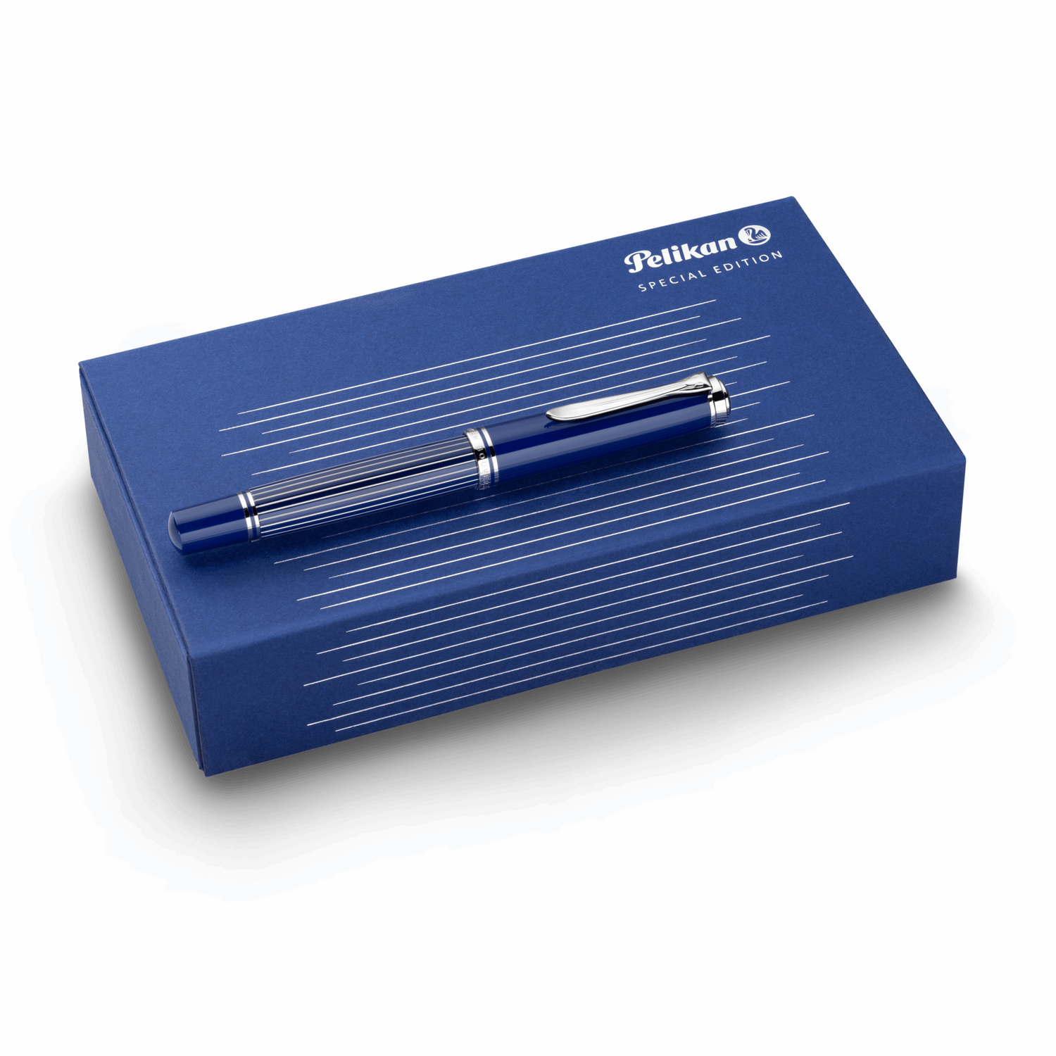 Pelikan Souverän M815 Metal Striped Blue - Special Edition