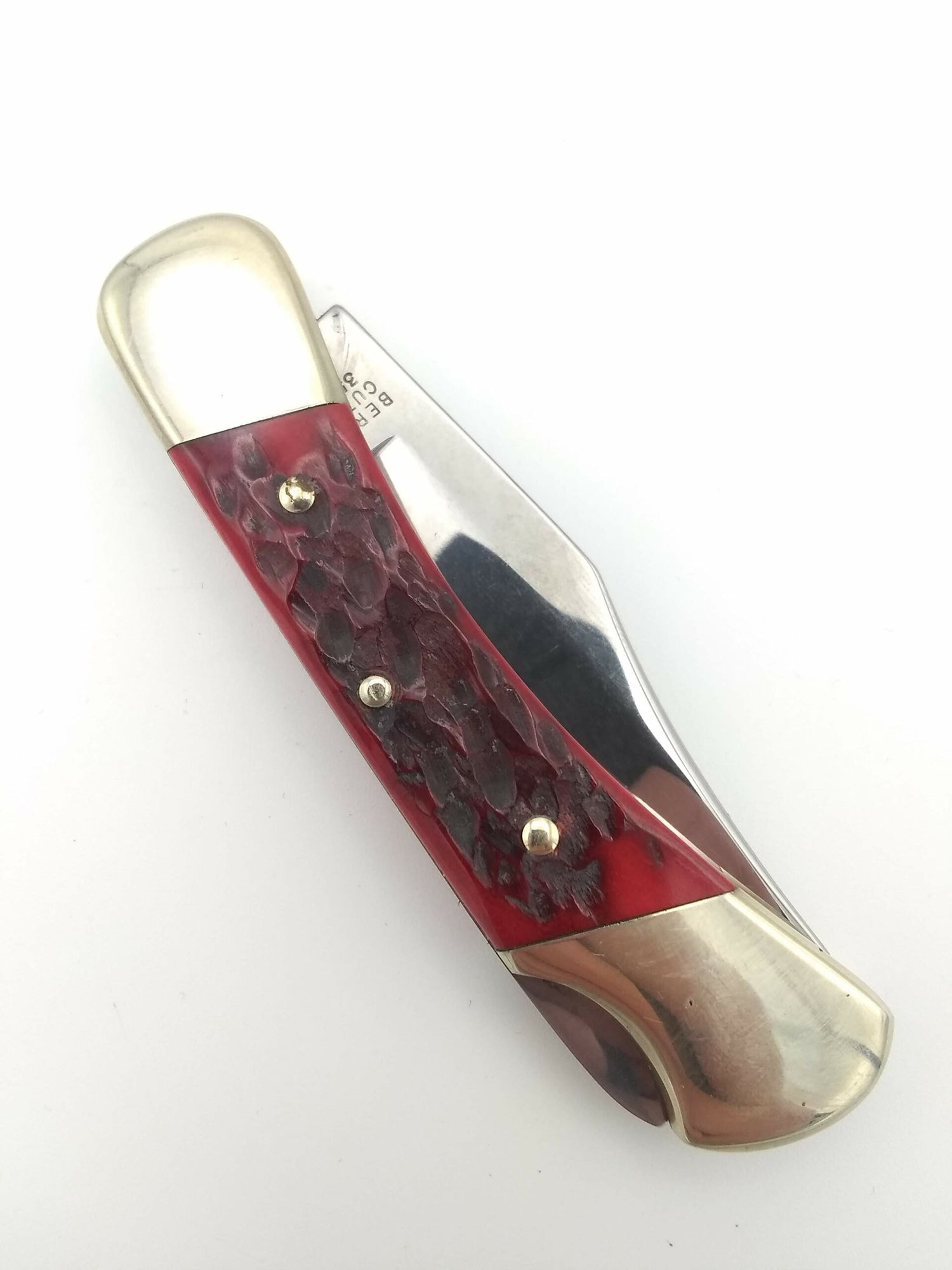 Bertram Cutlery Hen & Rooster Soligen 351-B5 Burgundy Bone Folding Knife