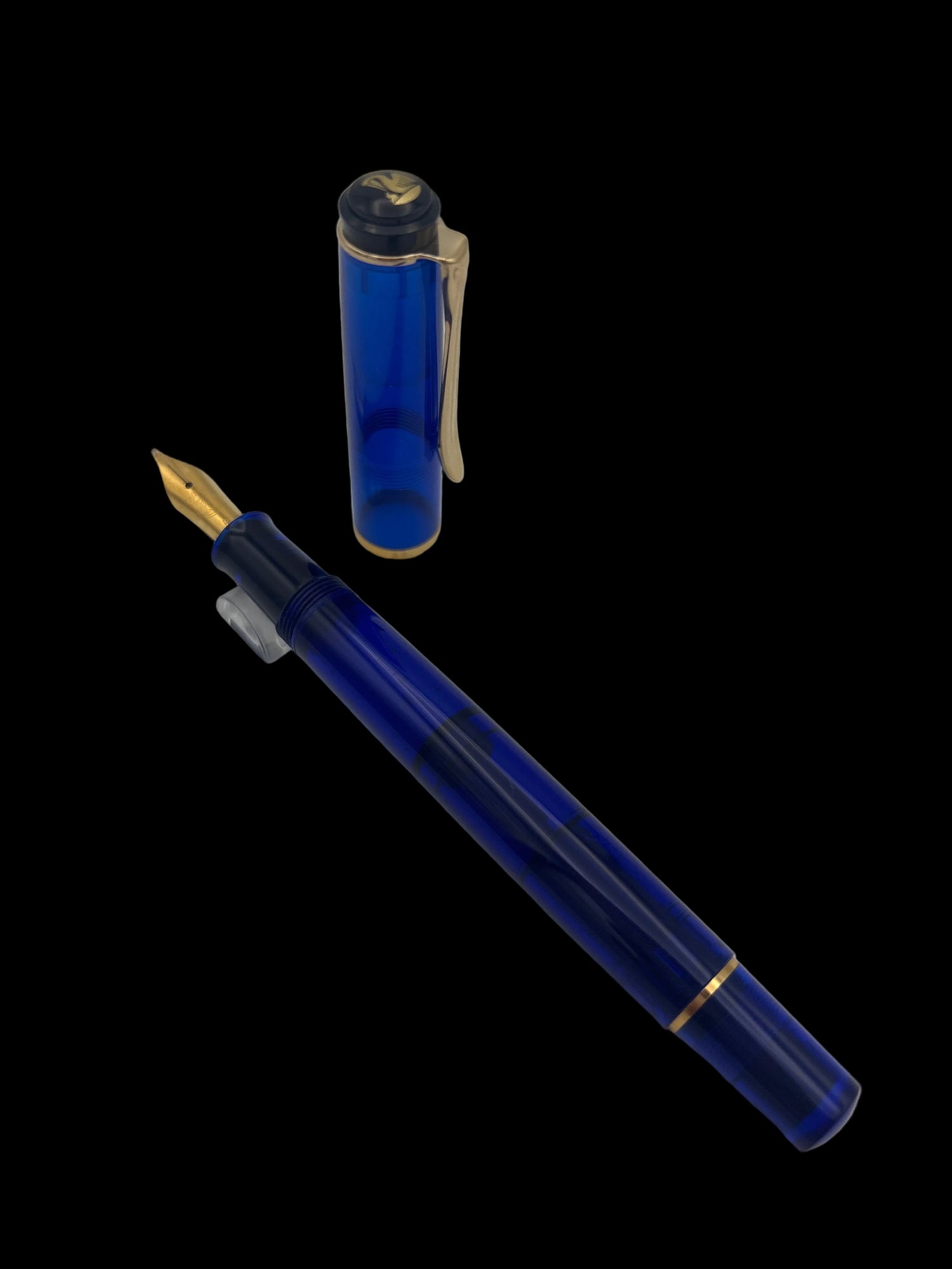 Pelikan M200 Blue - Broad Cursive Smooth Italic Nib