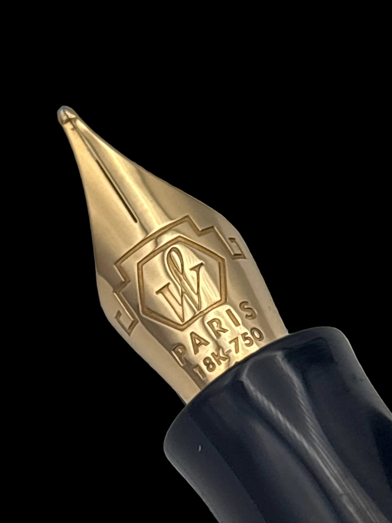 Waterman Charlston Black - 18k Medium Nib