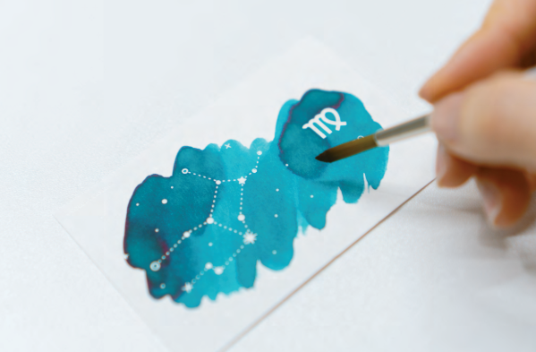 Colorverse Colorspace Constellation Ink Art Card Size B