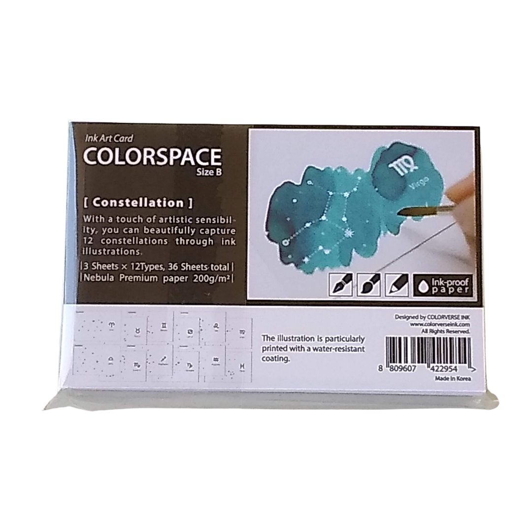 Colorverse Colorspace Constellation Ink Art Card Size B
