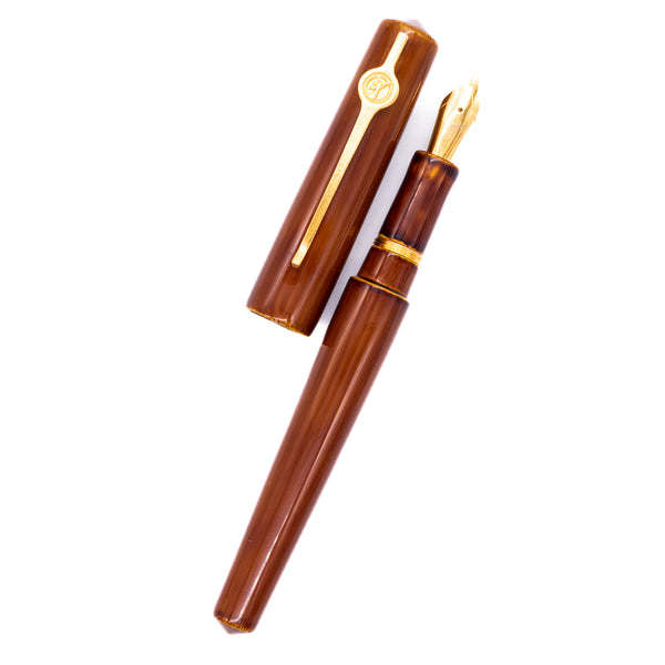 ConCoPens Traditional Vietnamese Lacquer Fountain Pen - Moc Brown